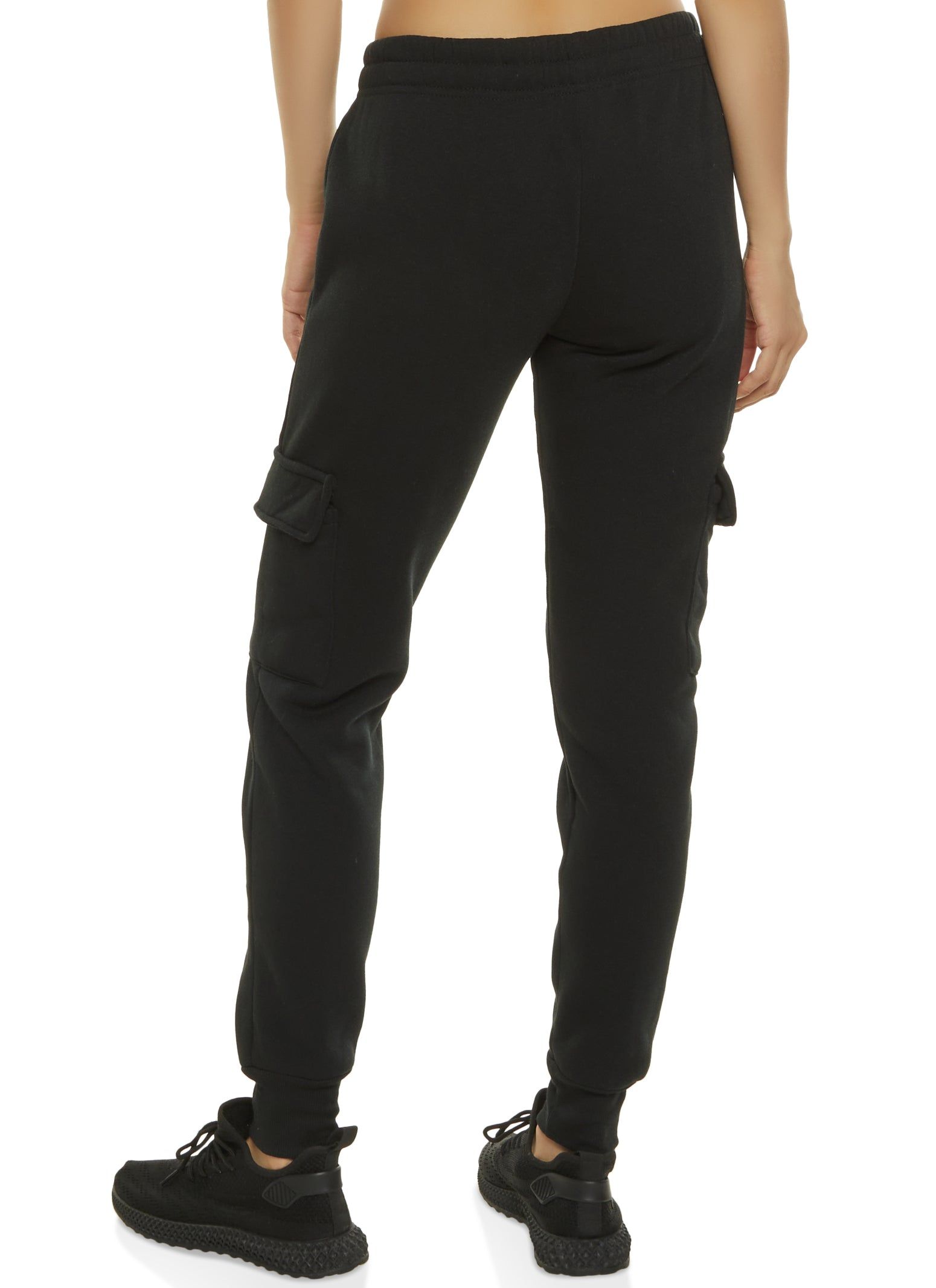 Solid Drawstring Cargo Pocket Joggers sold by Rainbow product image thumbnail 2