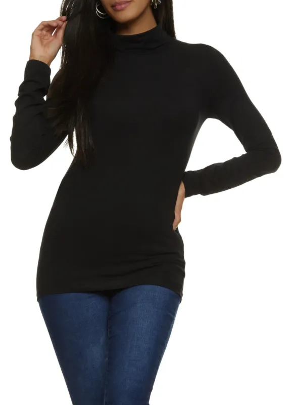 Solid Turleneck Top sold by Rainbow