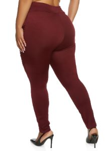 Plus Size Pleated Detail High Waist Pants sold by Rainbow
