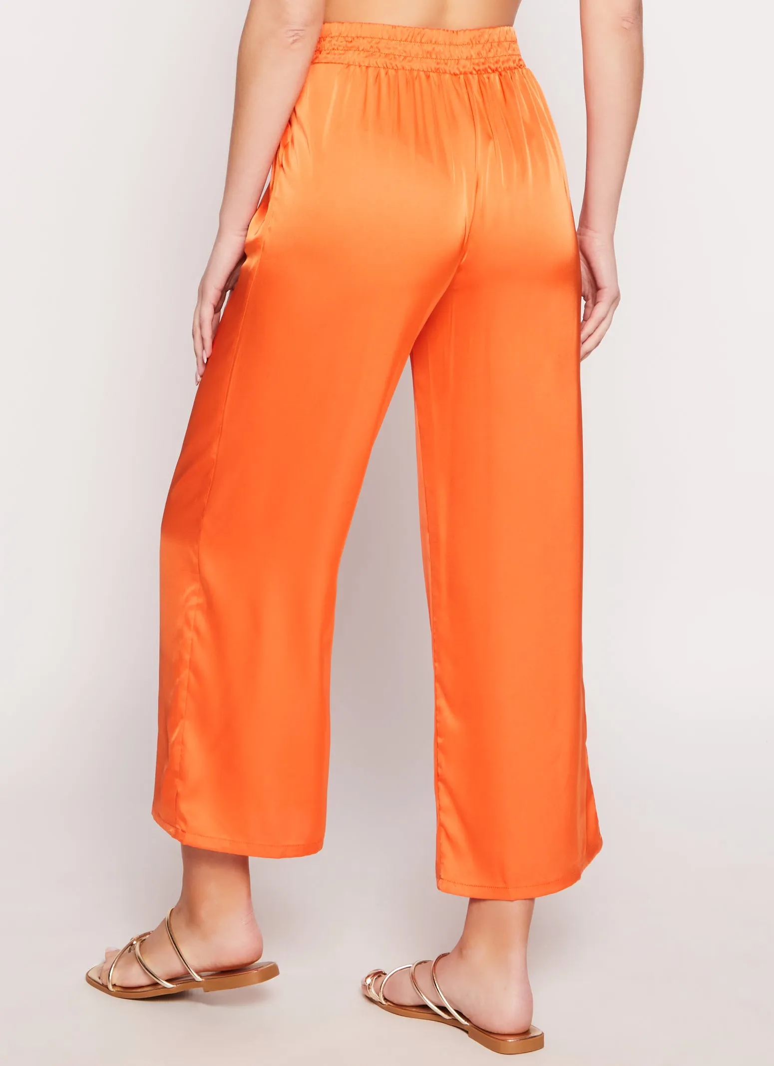 Satin High Waist Palazzo Pants sold by Rainbow product image thumbnail 3