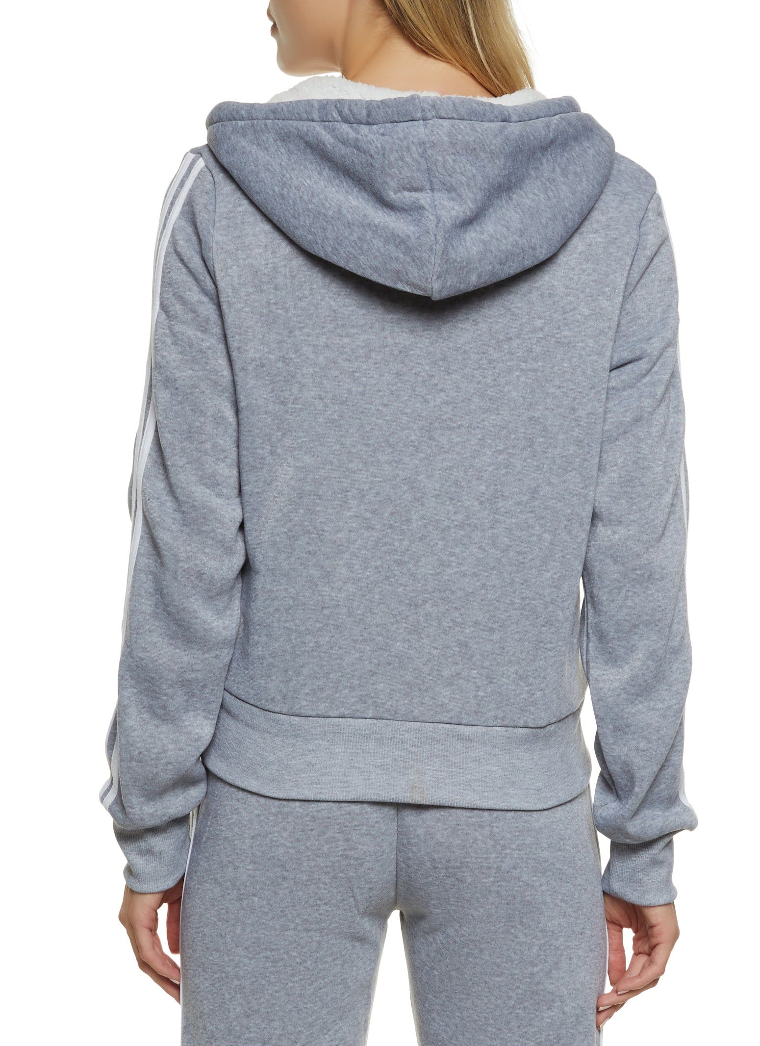 Varsity Stripe Zip Front Hoodie sold by Rainbow product image thumbnail 3