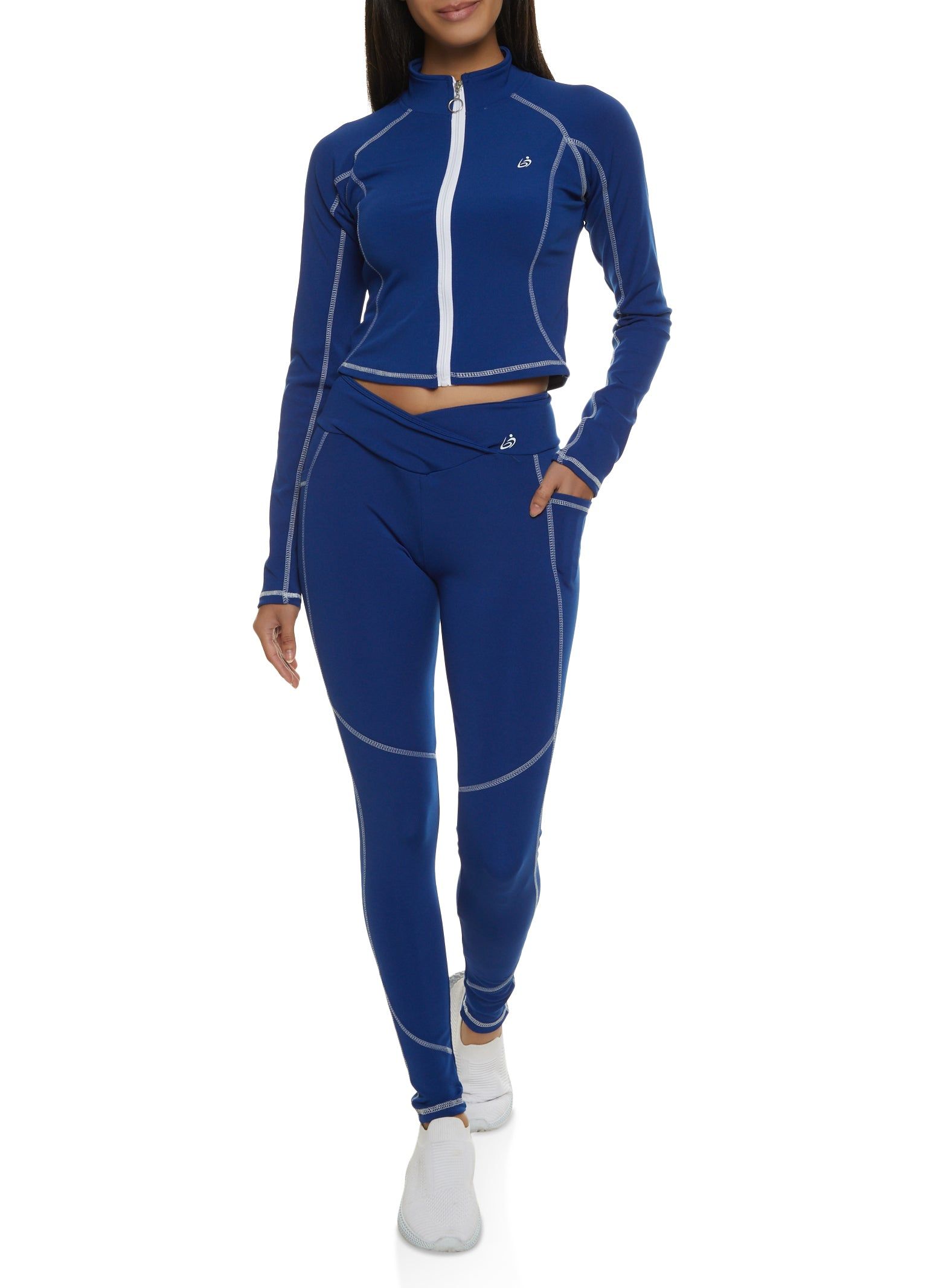 Decorative Stitch Cropped Track Jacket sold by Rainbow product image thumbnail 2