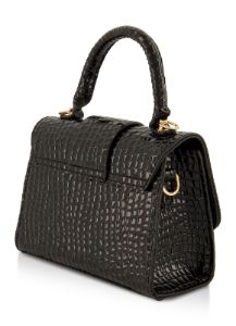 Faux Croc Buckle Detail Handbag sold by Rainbow