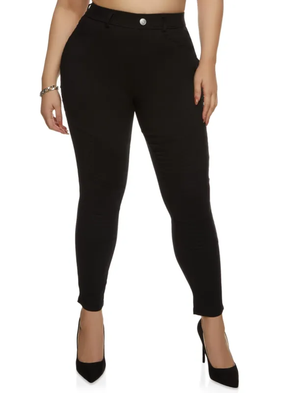 Plus Size Hyperstretch Moto Skinny Pants sold by Rainbow