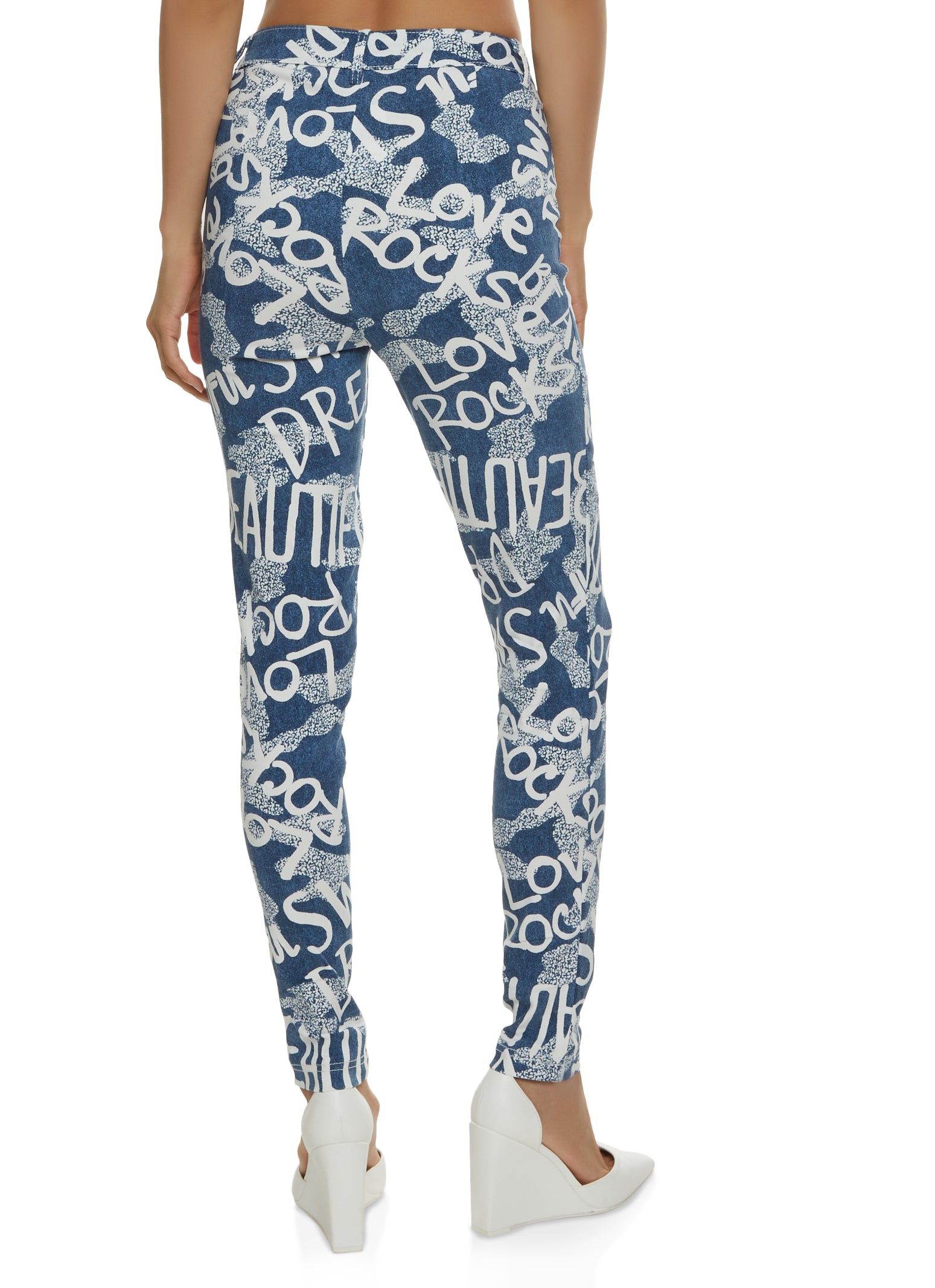 Printed Zip Front High Waist Pants sold by Rainbow product image thumbnail 2