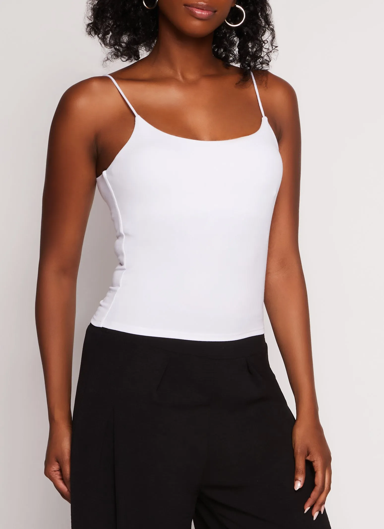 Sleeveless Scoop Neck Crop Tank Top sold by Rainbow