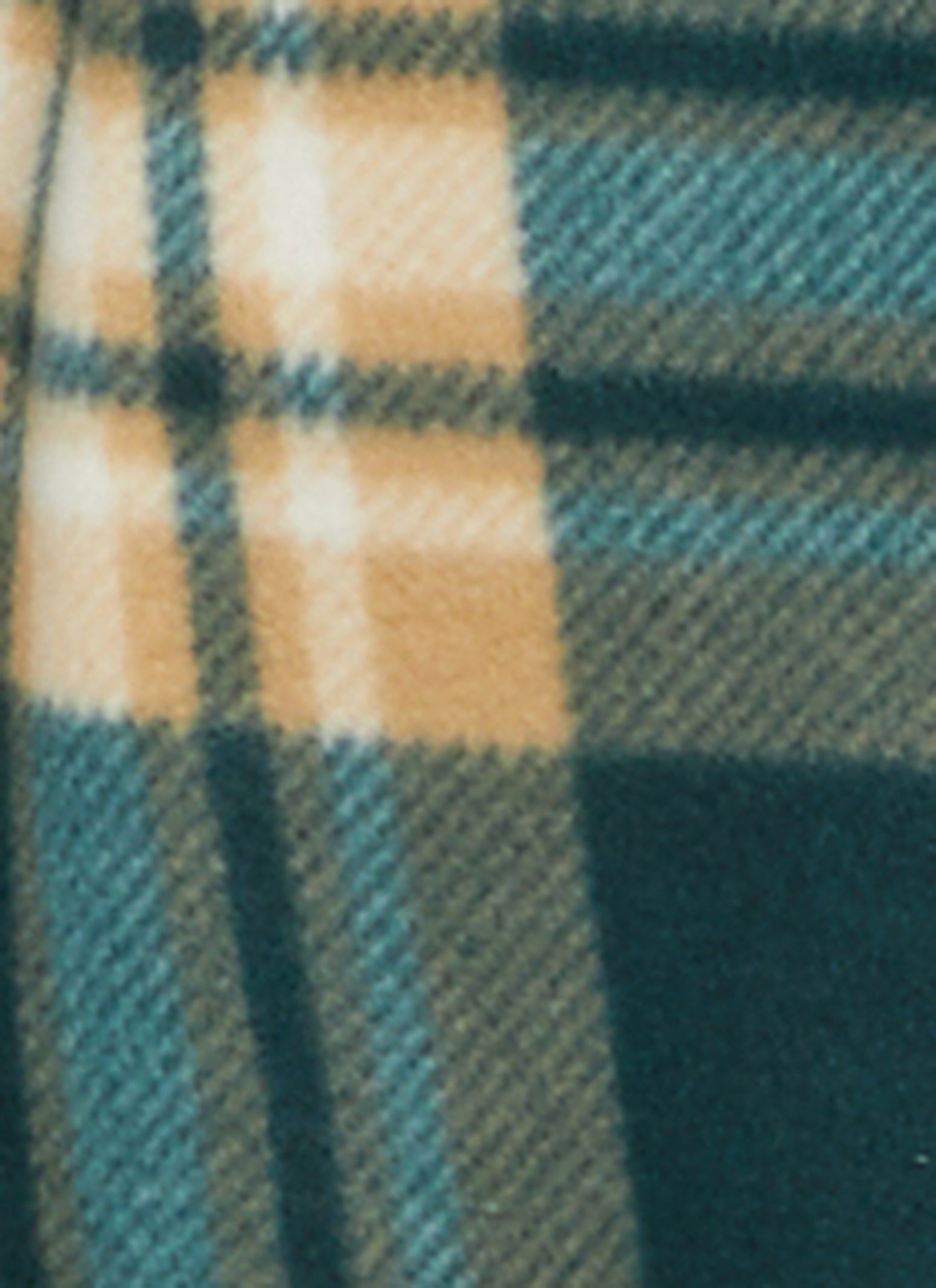 Plaid Brushed Knit Sherpa Lined Longline Shacket sold by Rainbow product image thumbnail 4