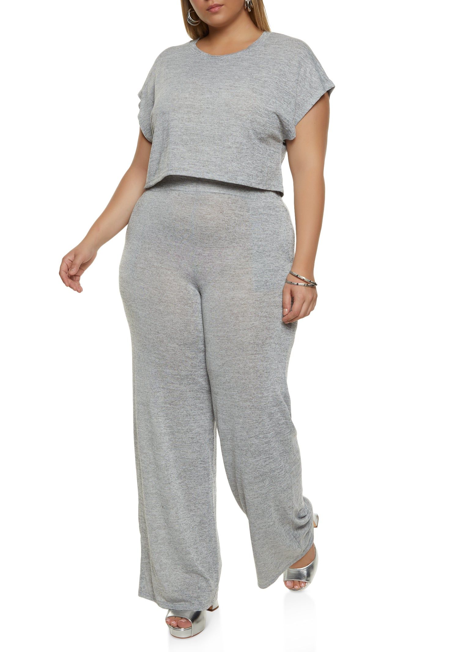 Plus Size Brushed Knit Dolman Sleeve Top sold by Rainbow product image thumbnail 2