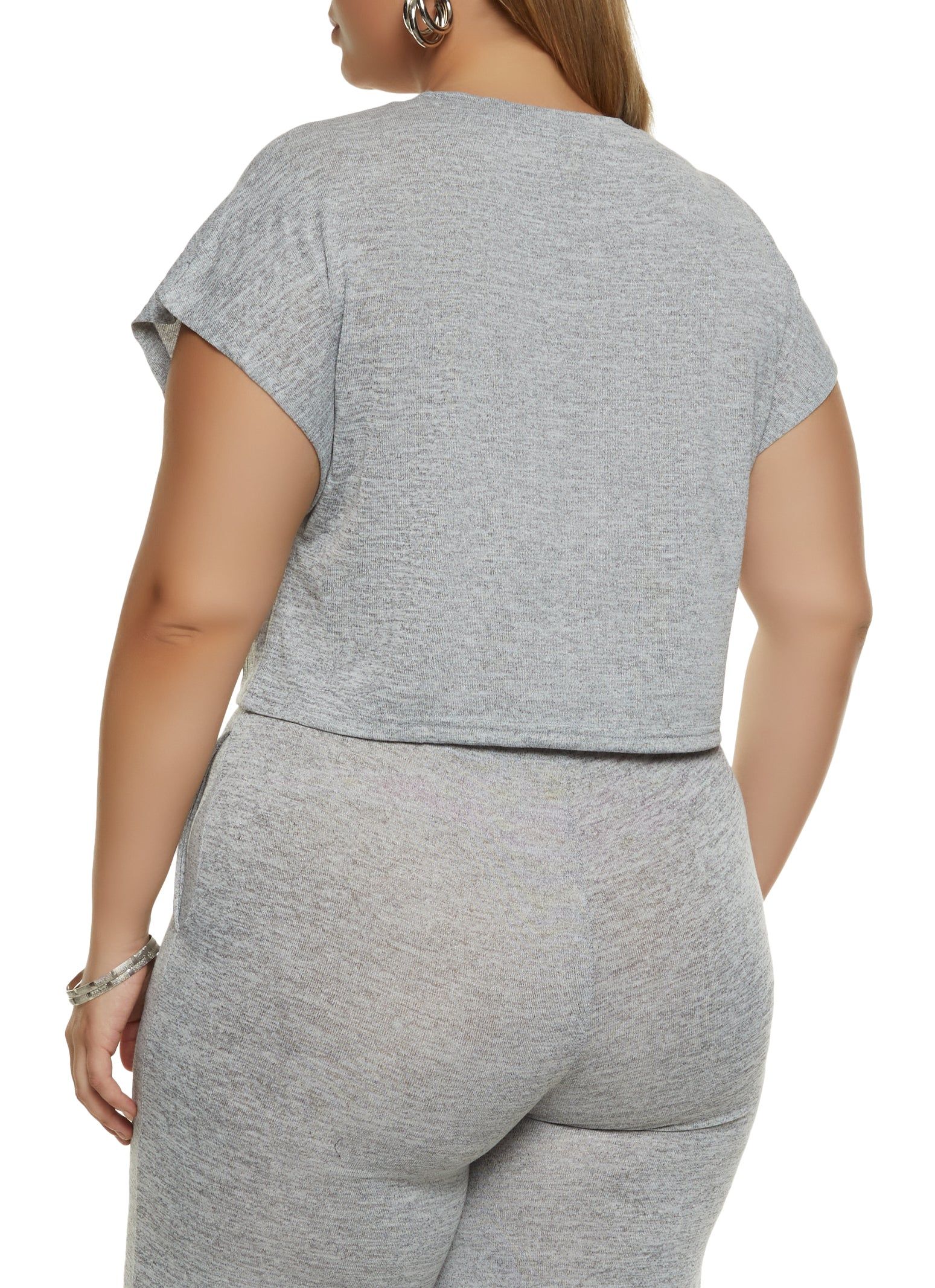 Plus Size Brushed Knit Dolman Sleeve Top sold by Rainbow product image thumbnail 3