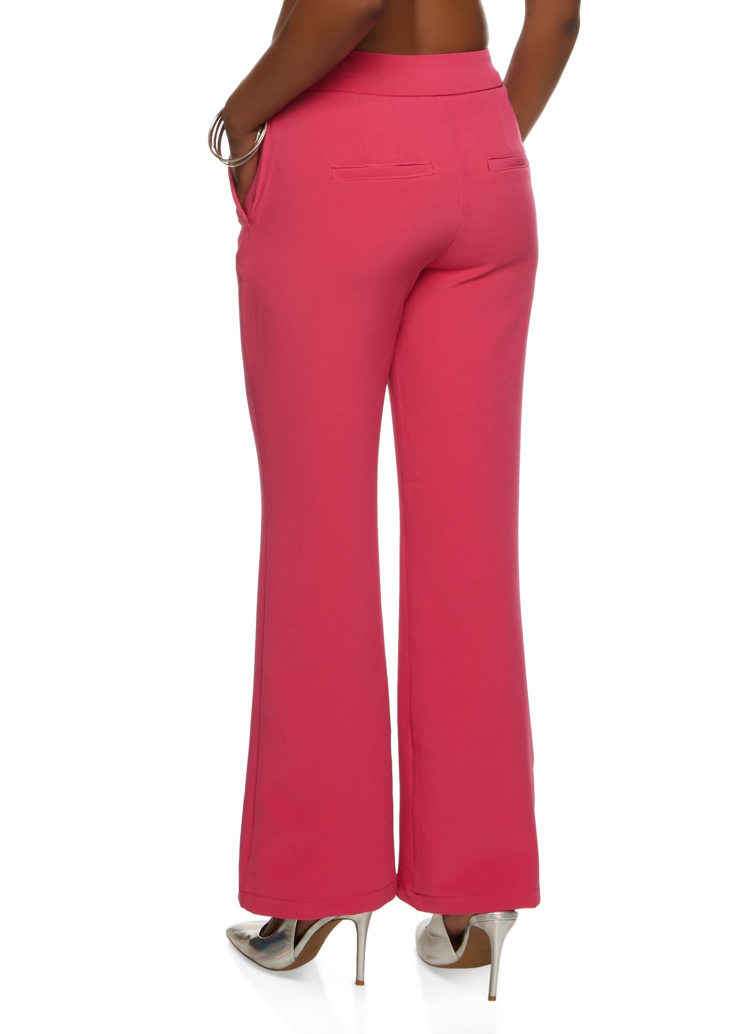 Crepe Knit High Waist Wide Leg Dress Pants sold by Rainbow product image thumbnail 3