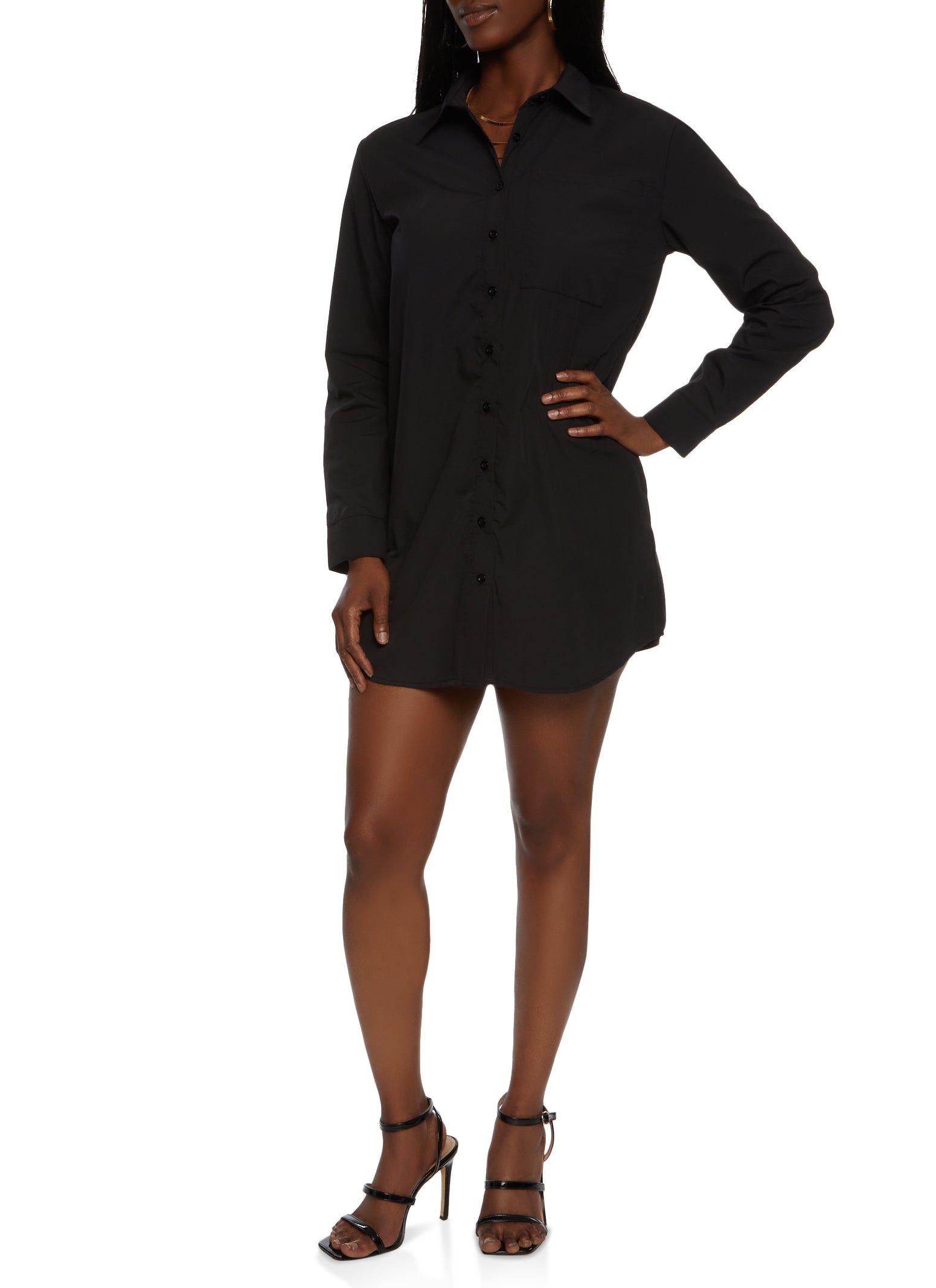 Solid Poplin Shirt Dress sold by Rainbow product image thumbnail 2