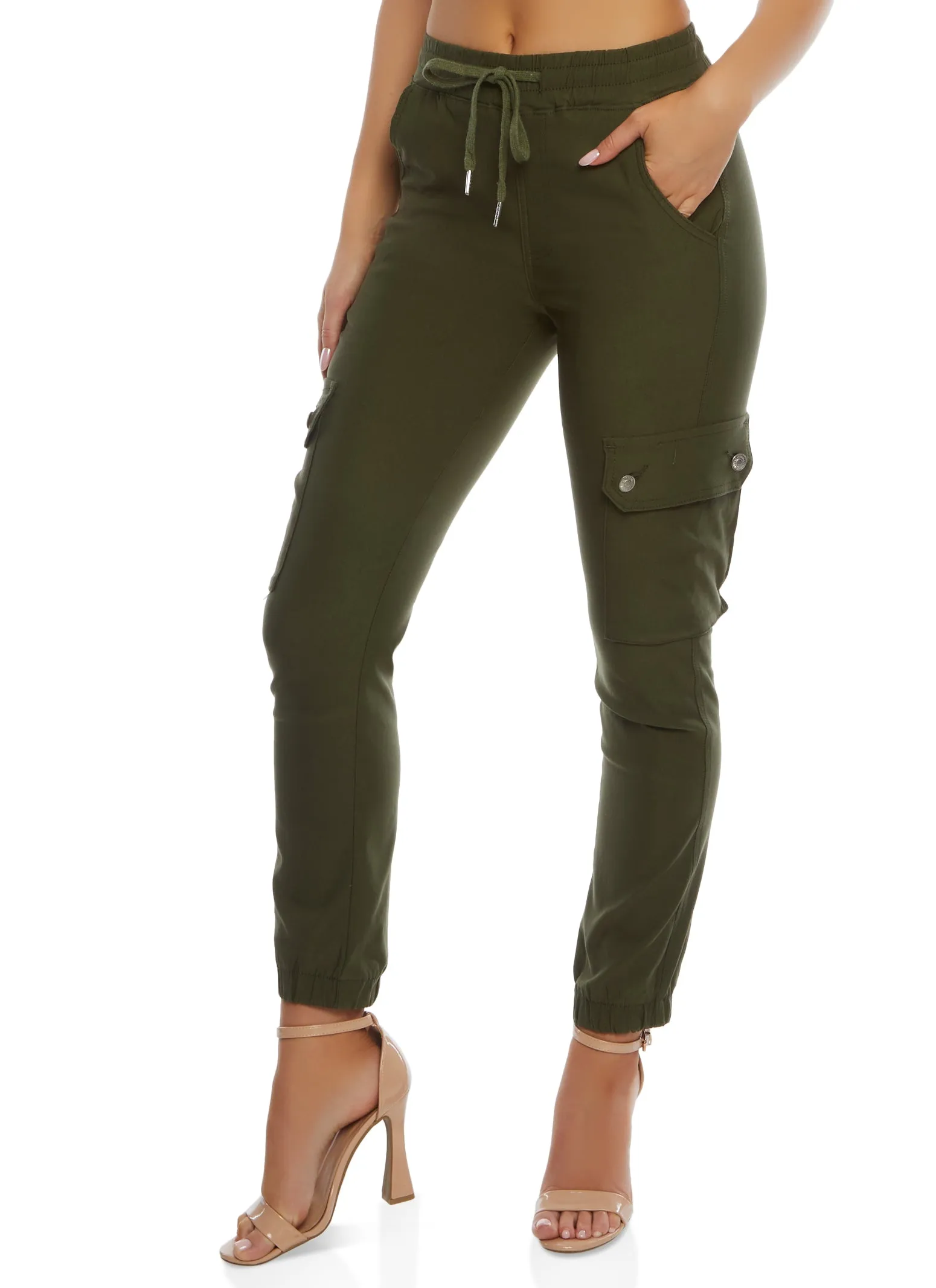 Twill Drawstring Cargo Joggers sold by Rainbow product image thumbnail 2