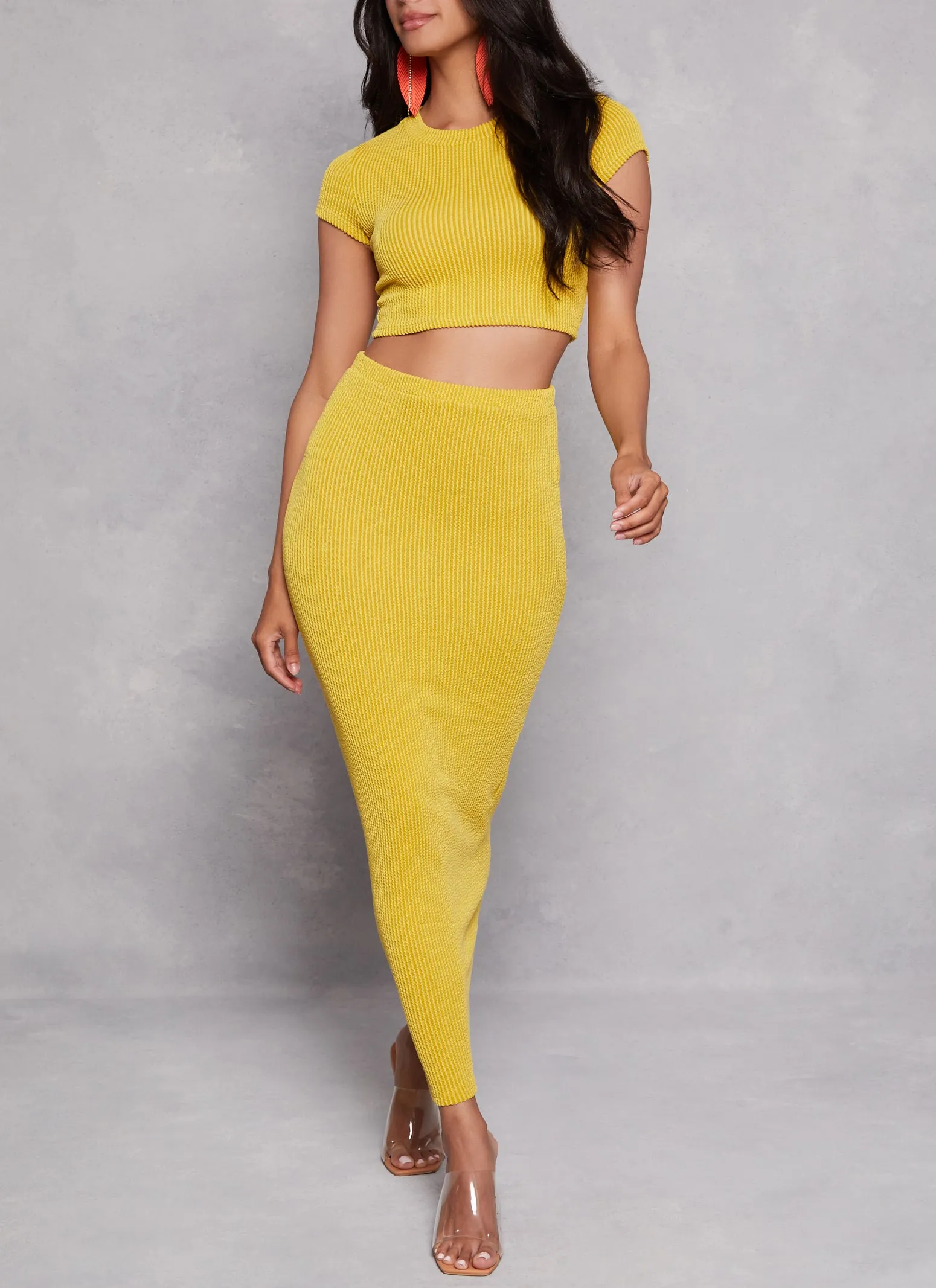 Ribbed Short Sleeve Crop Top sold by Rainbow product image thumbnail 2