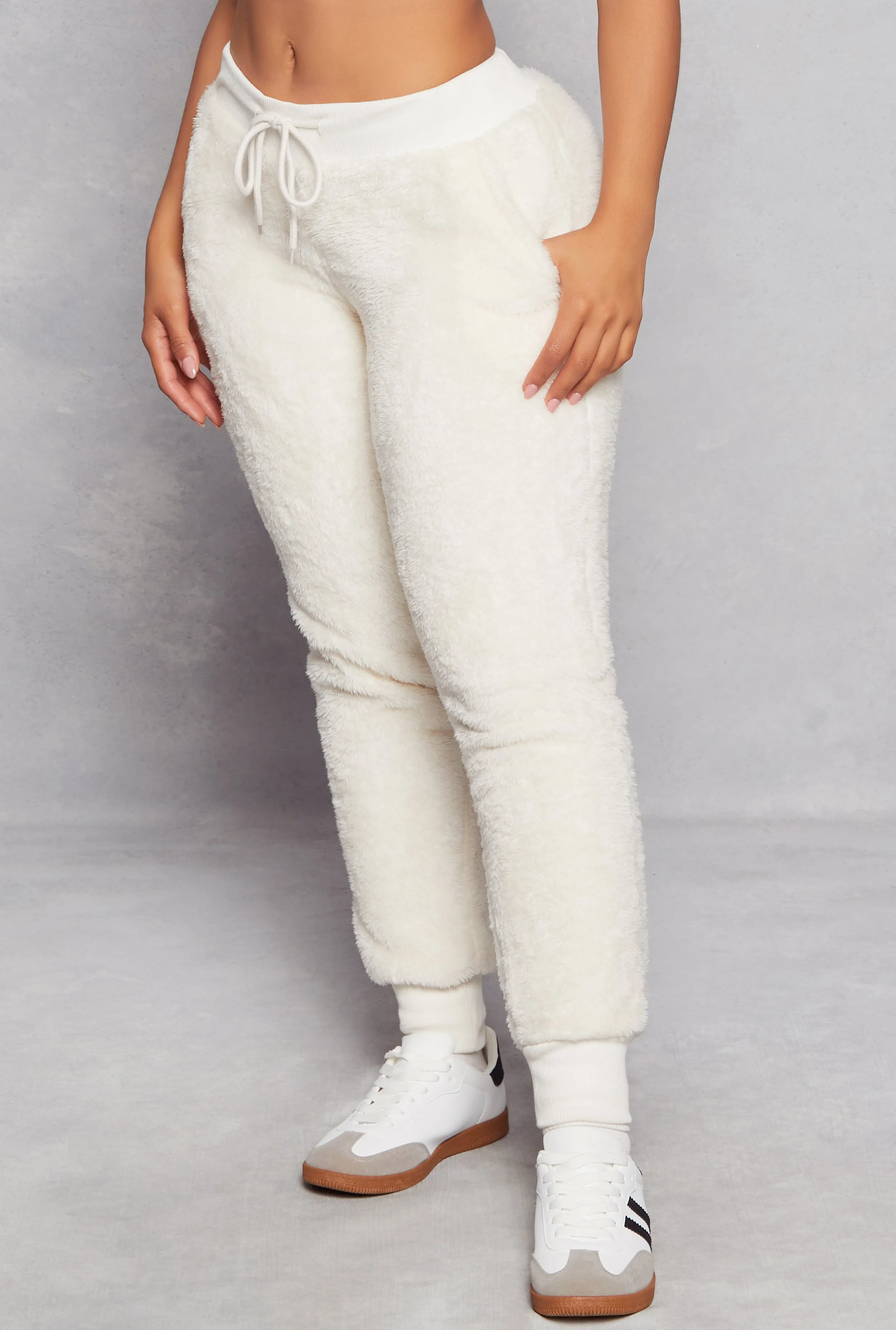 Solid Plush Drawstring Joggers sold by Rainbow product image thumbnail 2