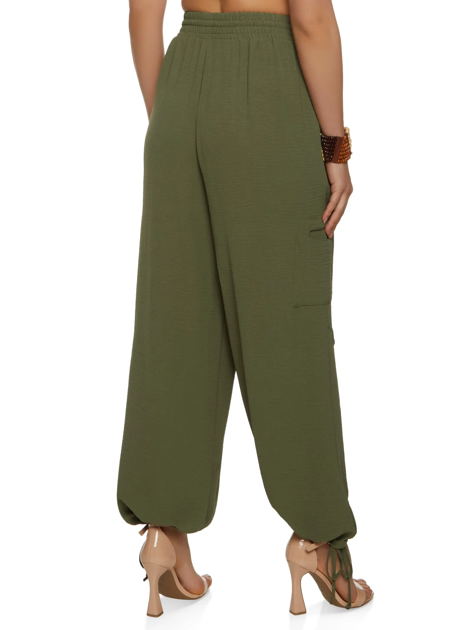 High Waisted Tie Hem Wide Pants sold by Rainbow product image thumbnail 2