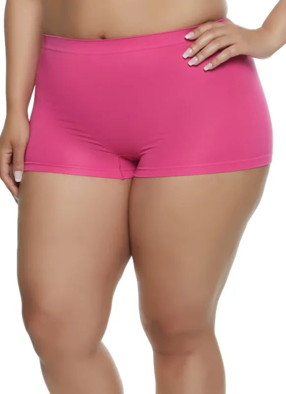 Plus Size High Waist Boyshort Panty sold by Rainbow