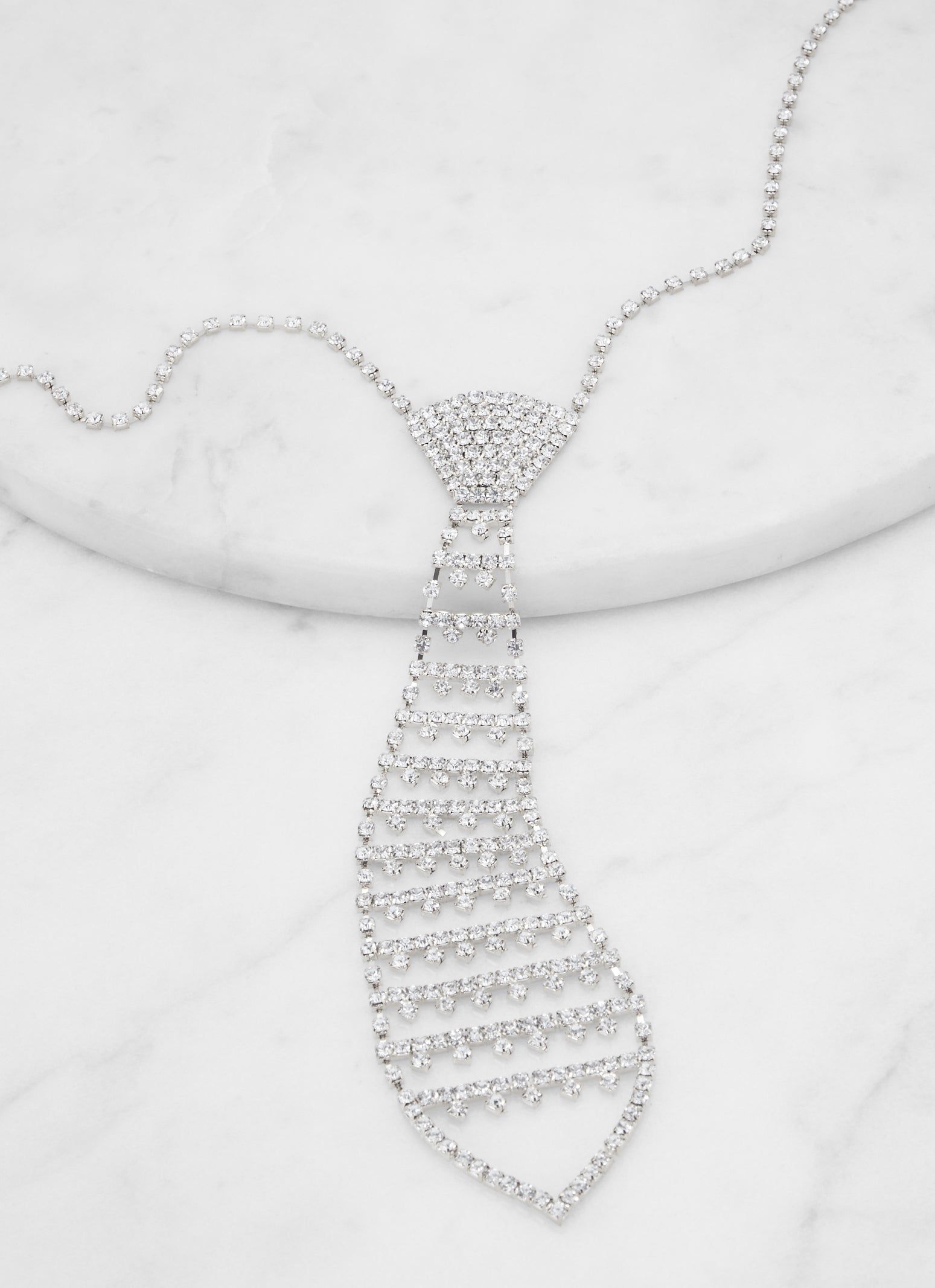 Rhinestone Neck Tie Necklace sold by Rainbow product image thumbnail 2