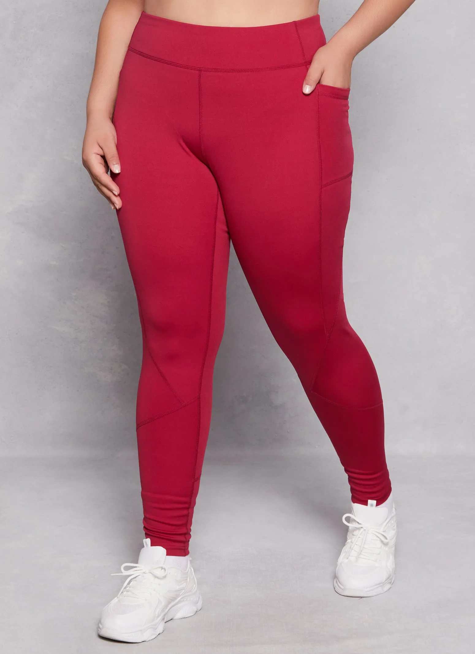 Plus Size Side Pocket High Waist Leggings sold by Rainbow product image thumbnail 2