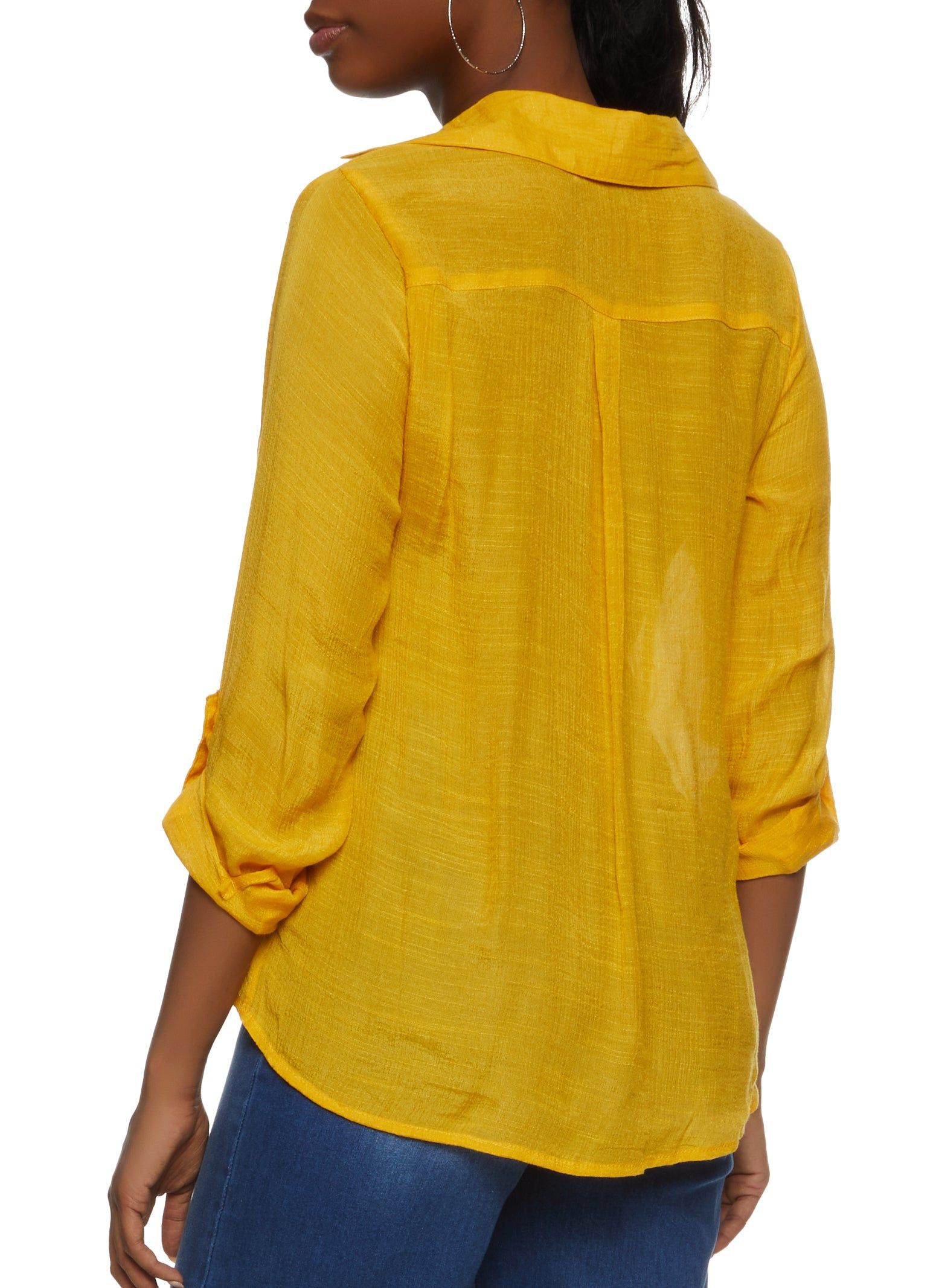 Pintuck Button Front Shirt sold by Rainbow product image thumbnail 2