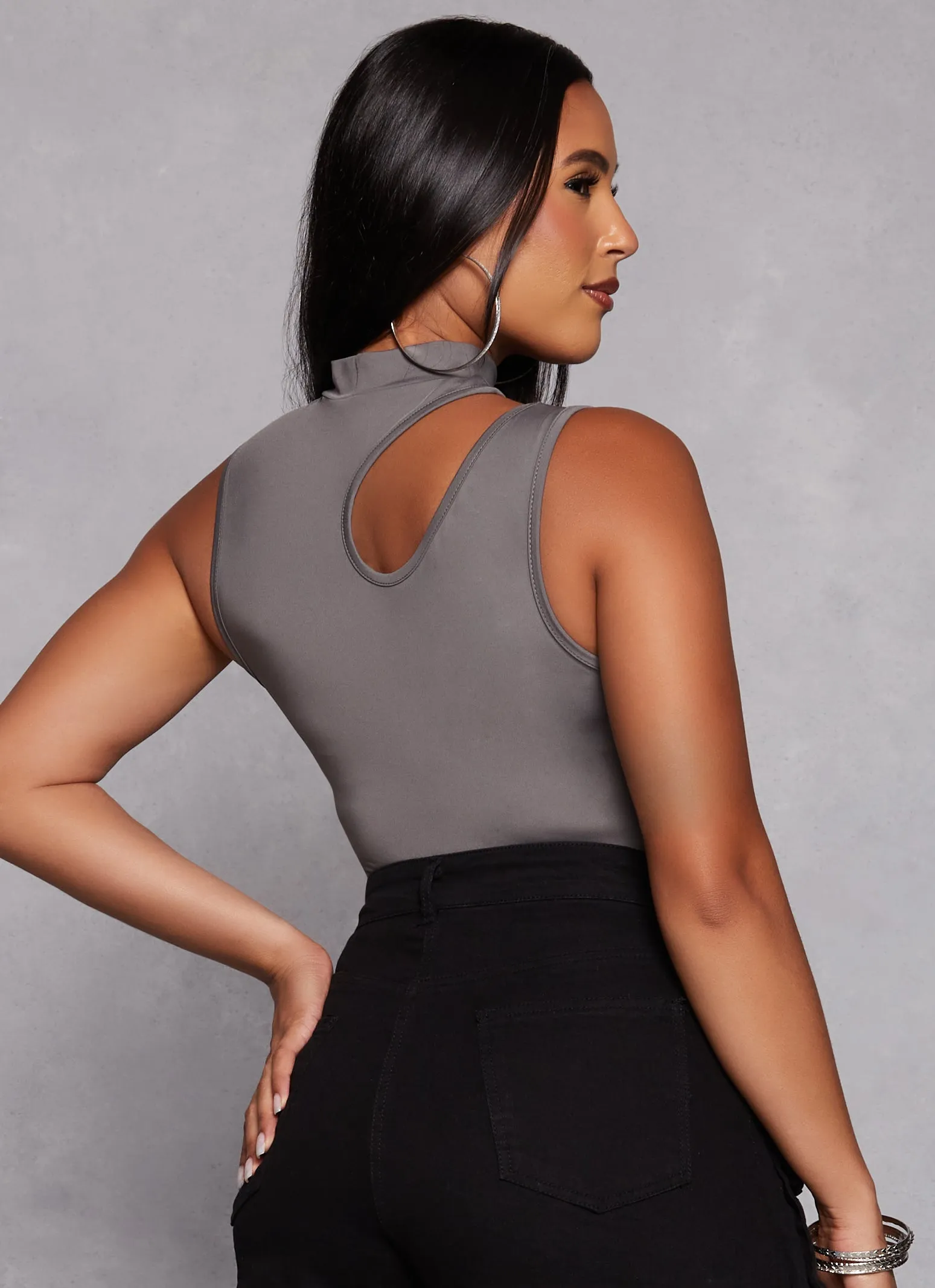 Daisy Asymmetrical Keyhole Tank Bodysuit sold by Rainbow product image thumbnail 3