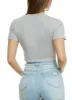 Crew Neck Hanky Hem Cropped Tee sold by Rainbow