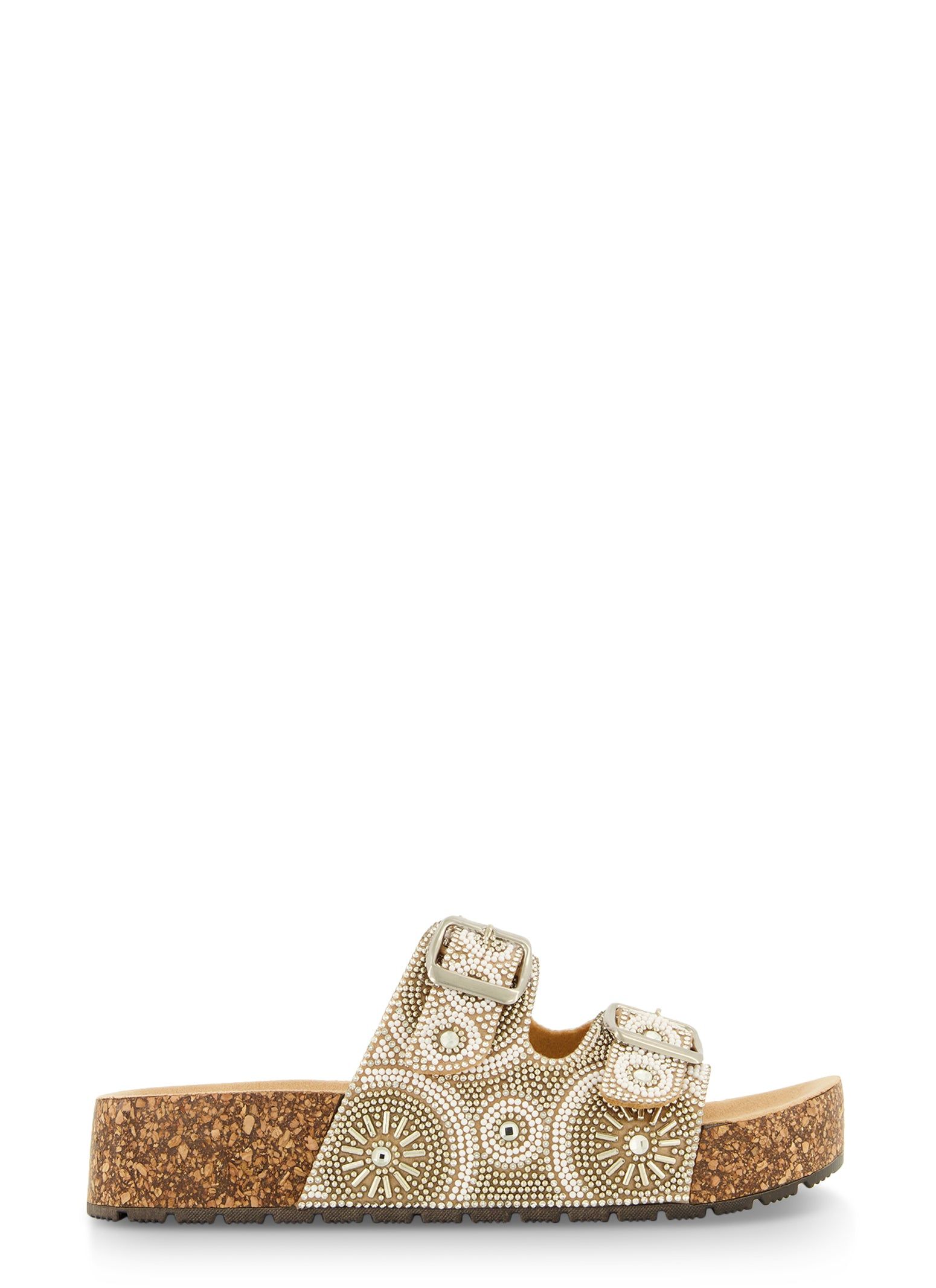 Embellished Double Band Platform Footbed Sandals sold by Rainbow product image thumbnail 2