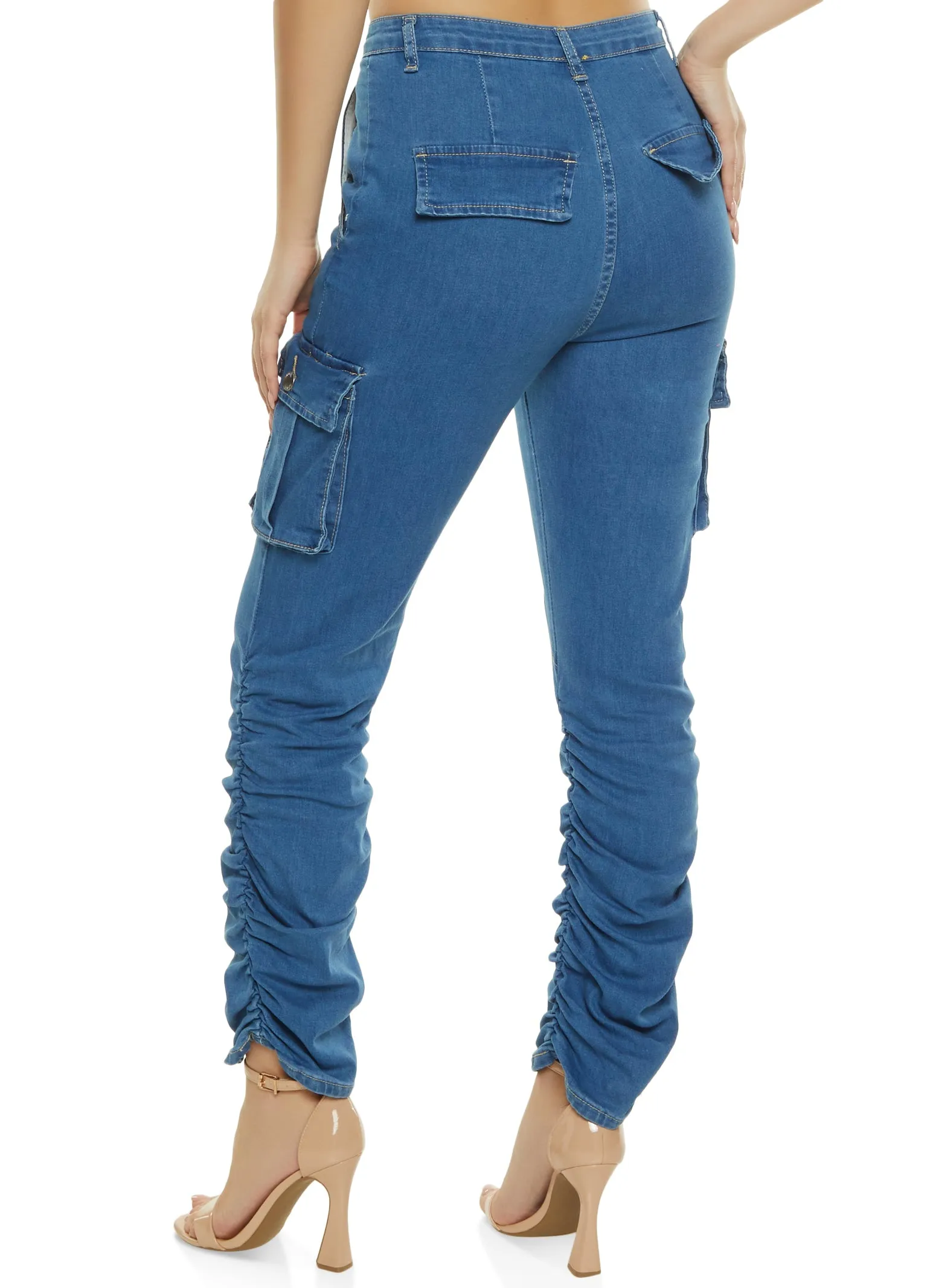 Cargo Pocket Stacked Skinny Jeans sold by Rainbow product image thumbnail 3