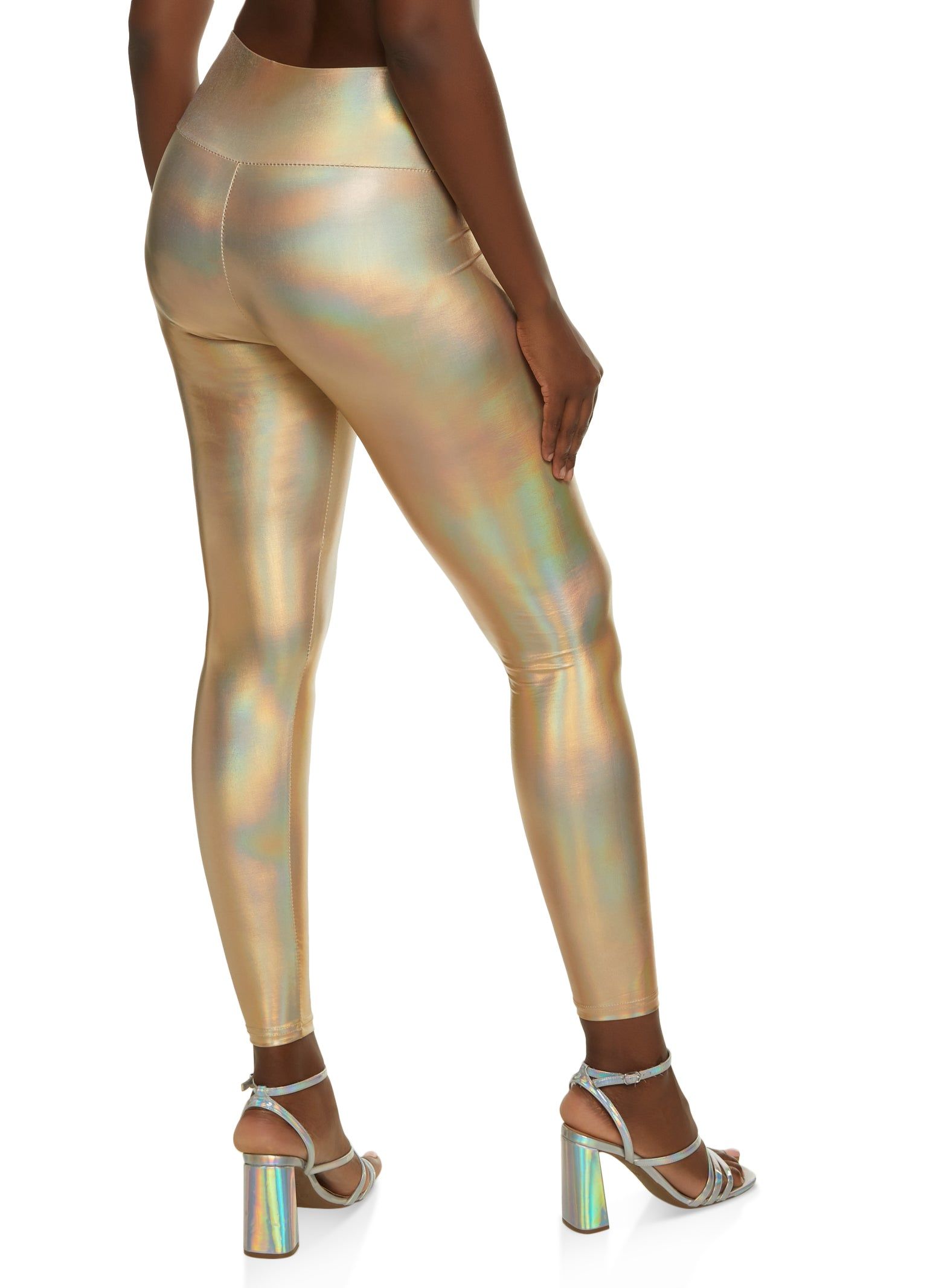 Metallic Wide Band Leggings sold by Rainbow product image thumbnail 2