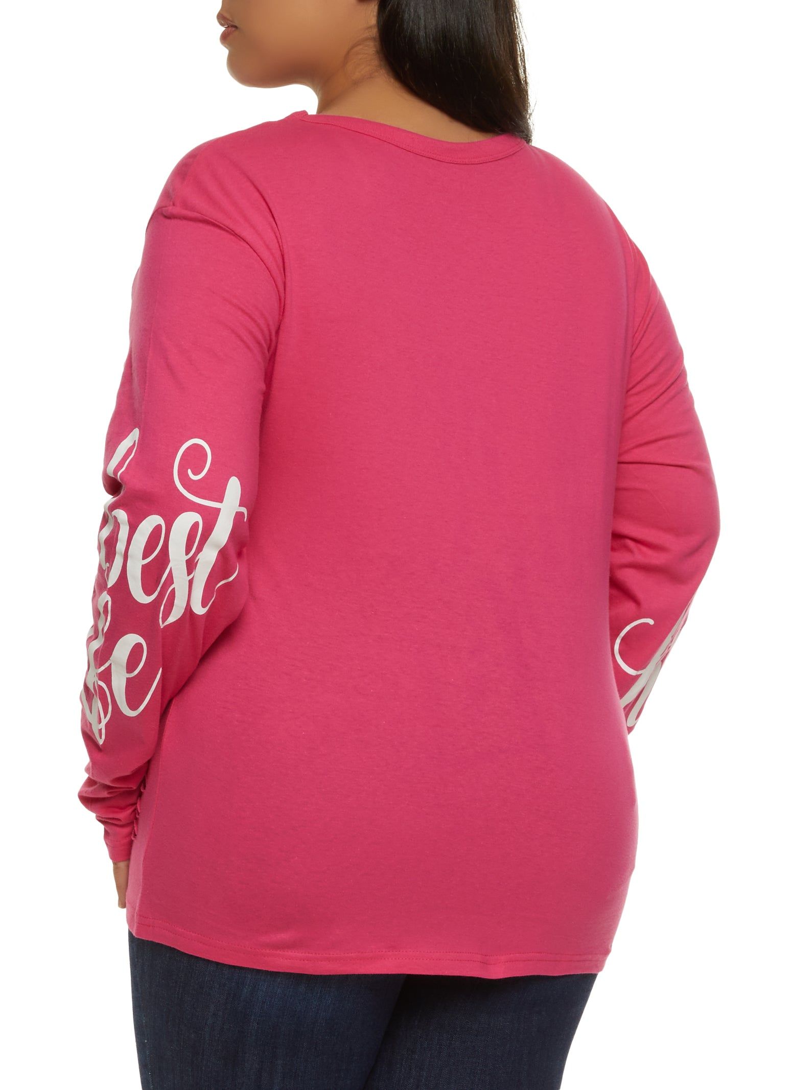 Plus Size Keyhole Living My Best Life Graphic Tee sold by Rainbow product image thumbnail 2