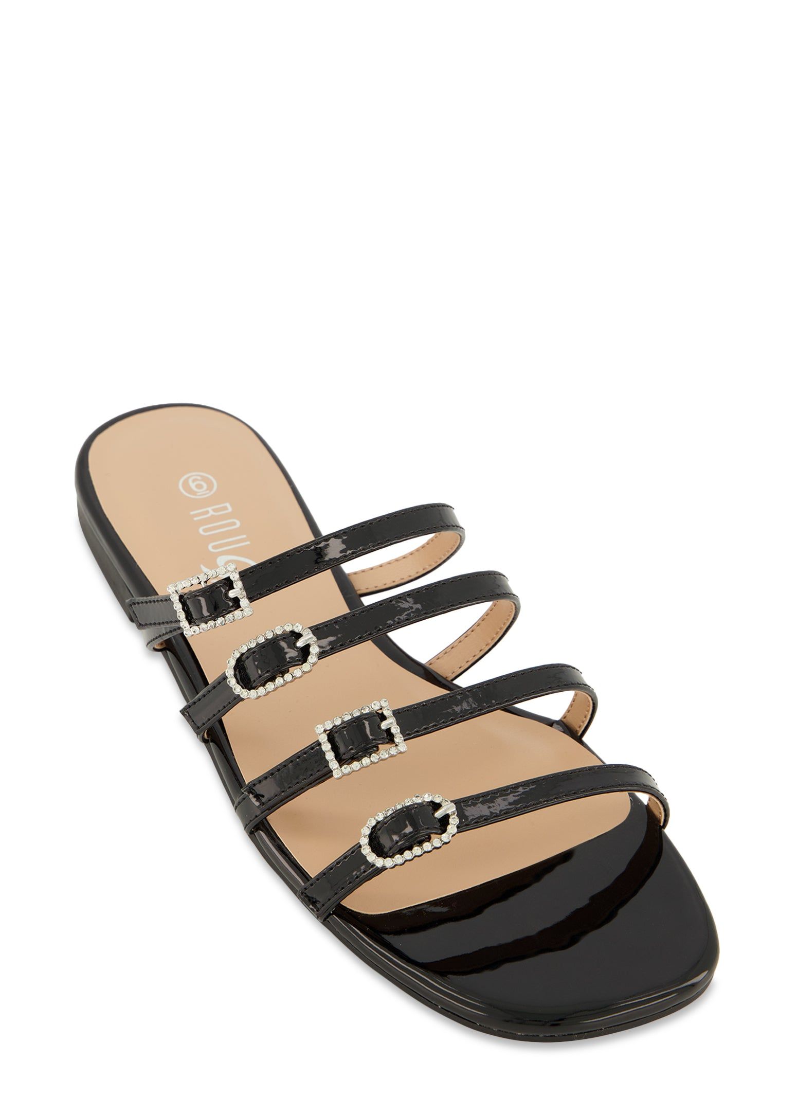 Four Buckle Strap Slide Sandals sold by Rainbow