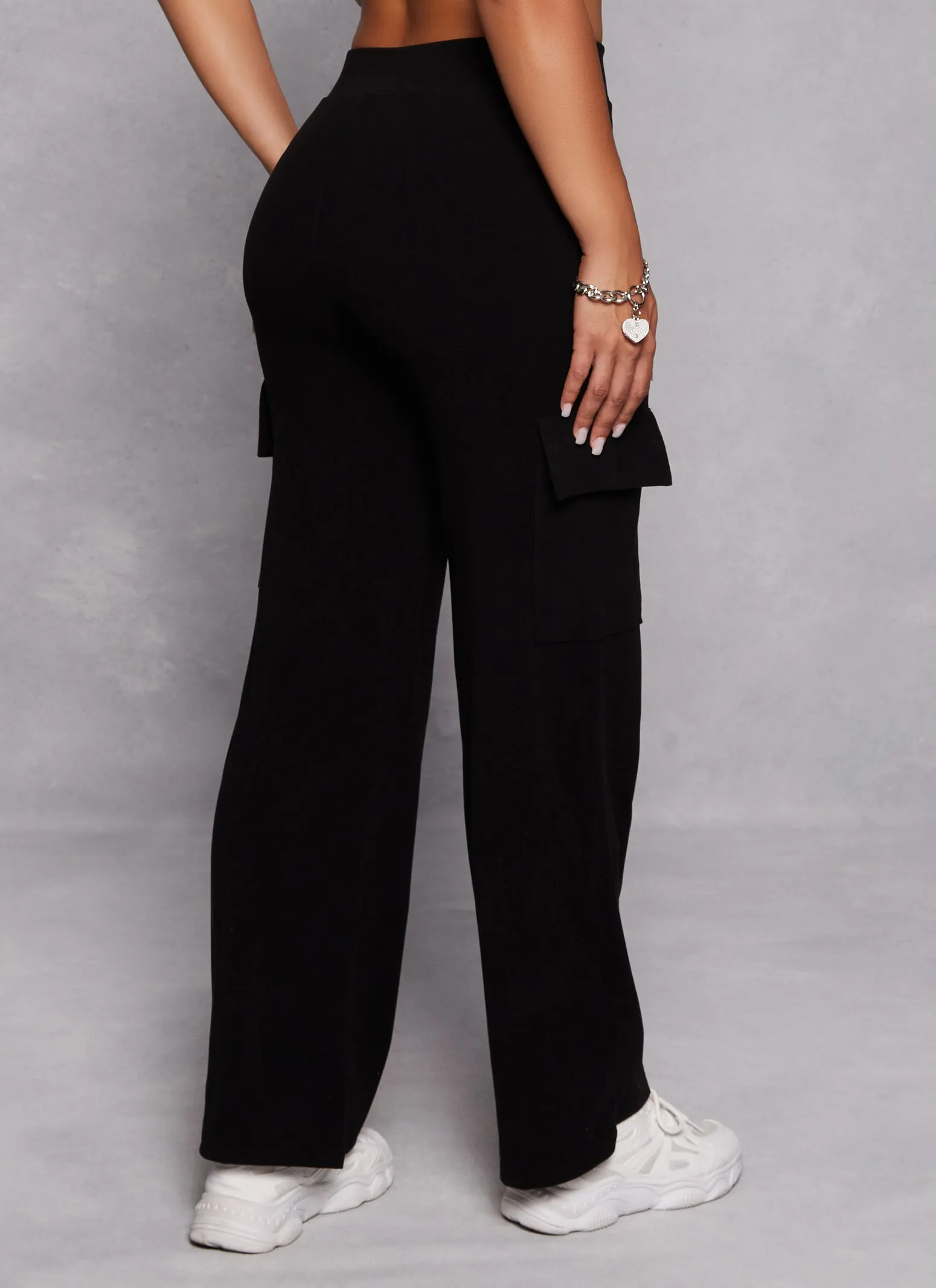 Cargo Pocket Wide Leg Sweatpants sold by Rainbow product image thumbnail 3