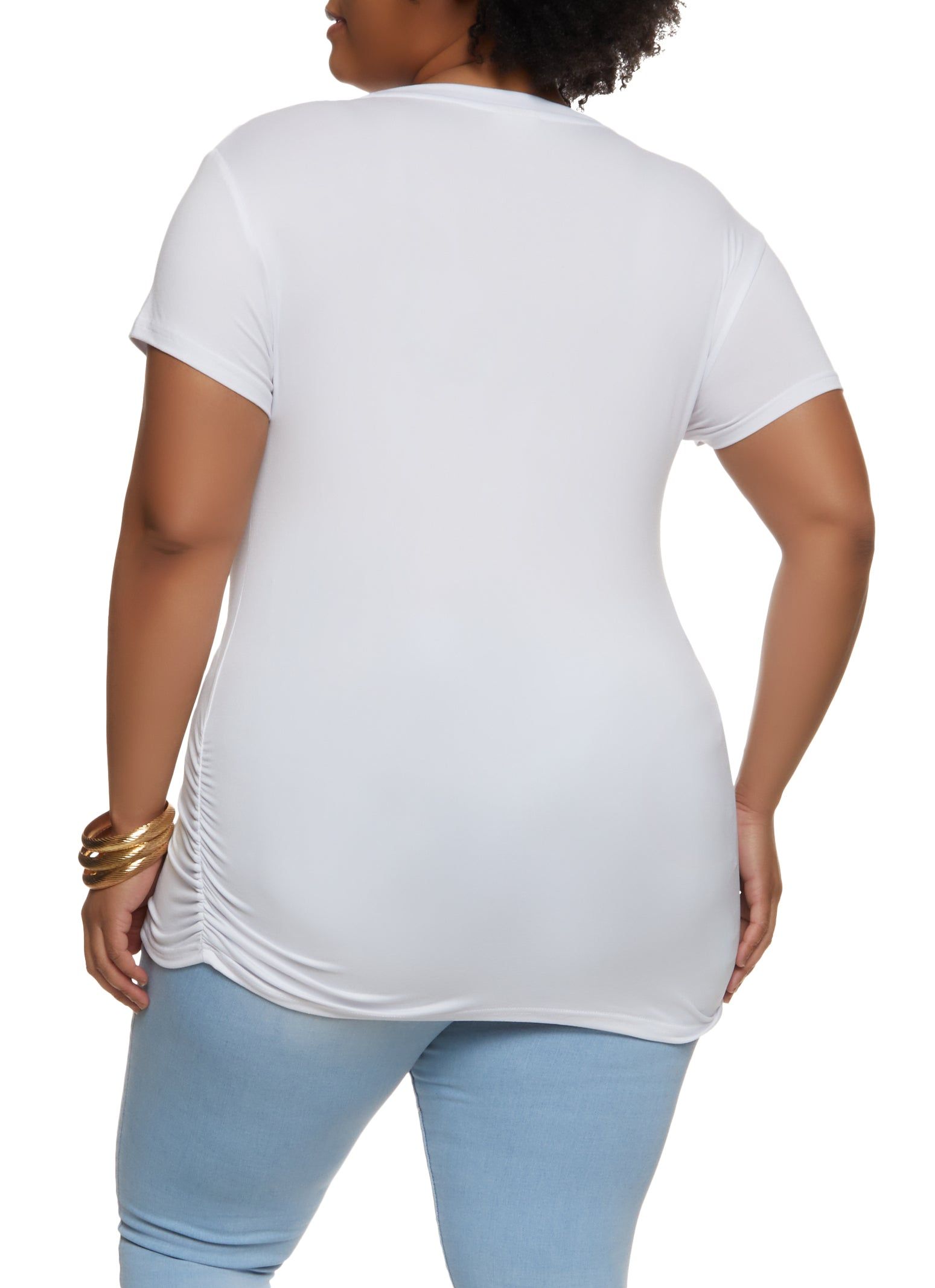 Plus Size Strong Women Empower Women Embossed Foil Graphic Tee sold by Rainbow product image thumbnail 2
