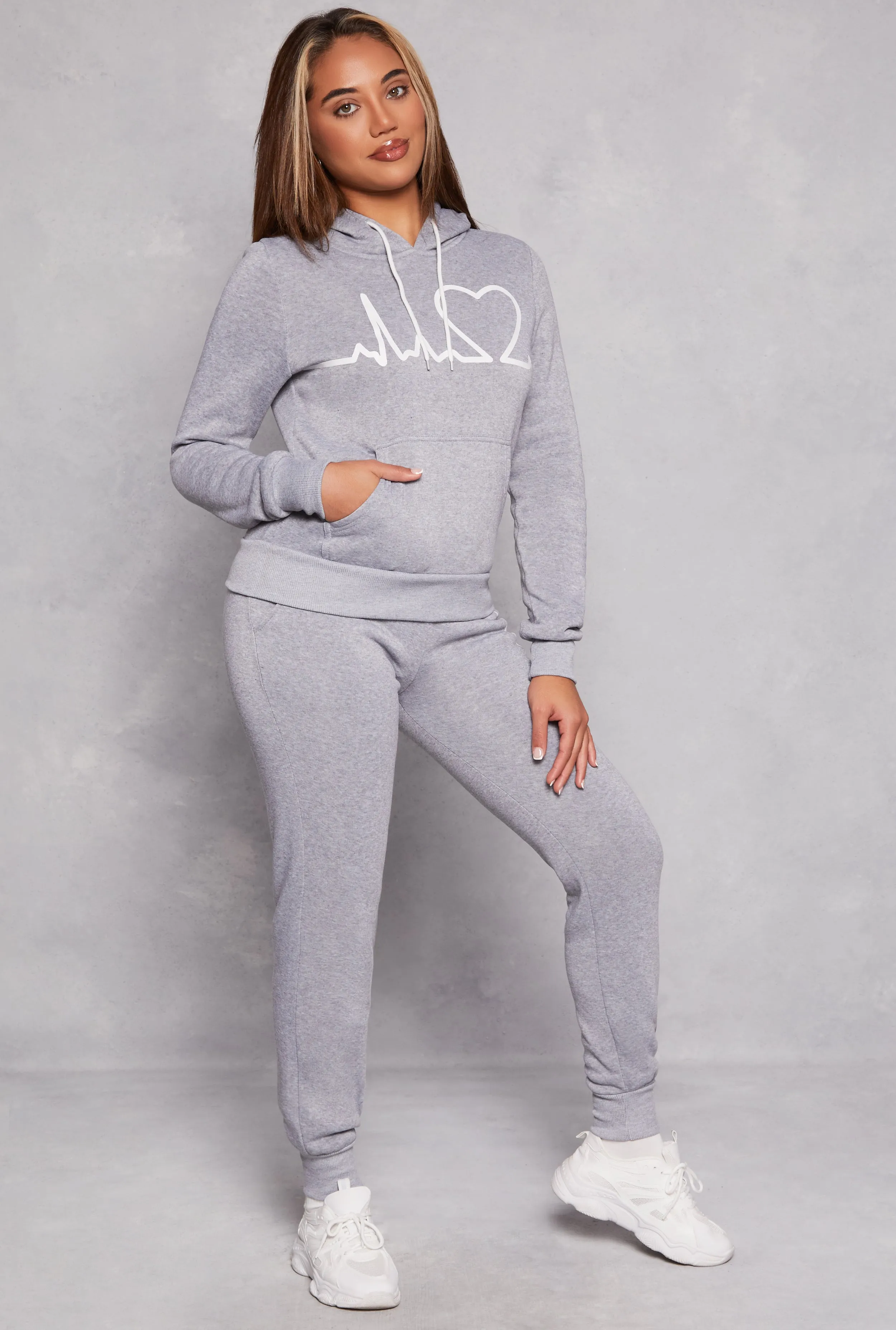 Heartbeat Graphic Pullover Hoodie sold by Rainbow product image thumbnail 2