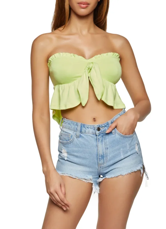 Ruffled Hem Bandeau Top sold by Rainbow