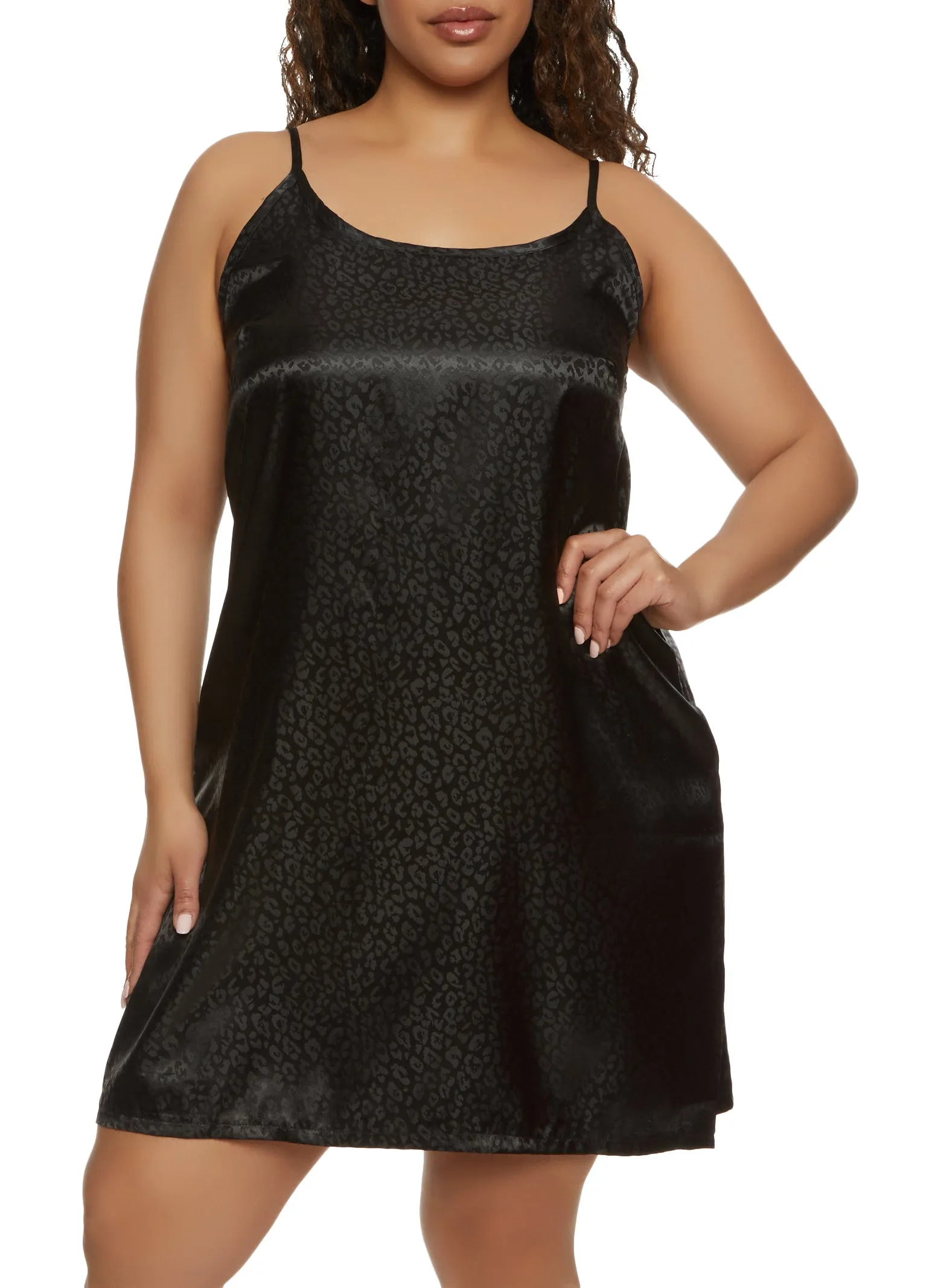 Plus Size Satin Animal Print Nightgown with Robe sold by Rainbow product image thumbnail 3