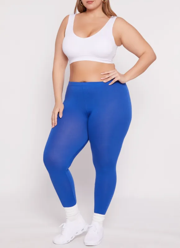 Plus Size Basic High Rise Leggings sold by Rainbow