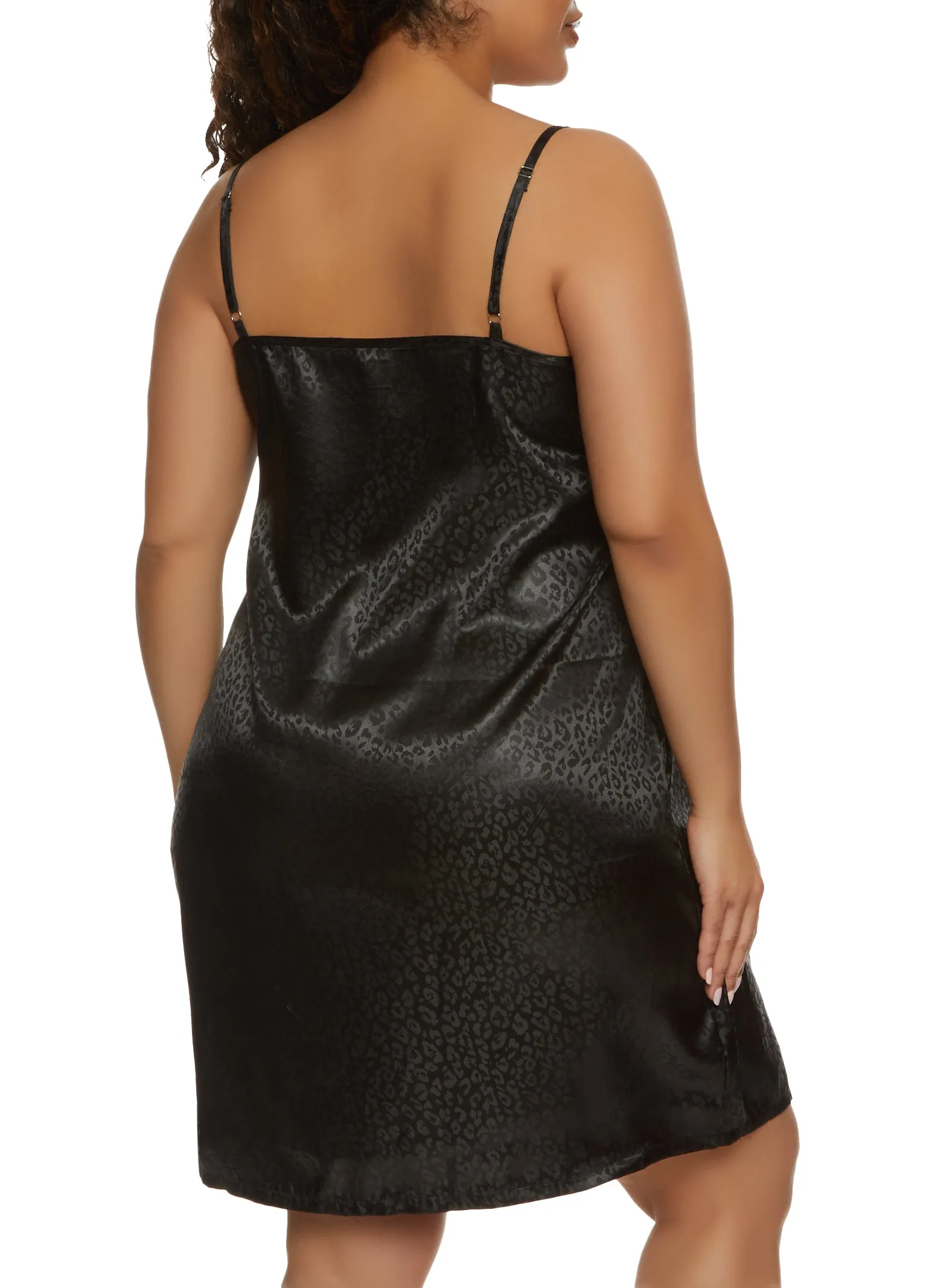 Plus Size Satin Animal Print Nightgown with Robe sold by Rainbow product image thumbnail 5