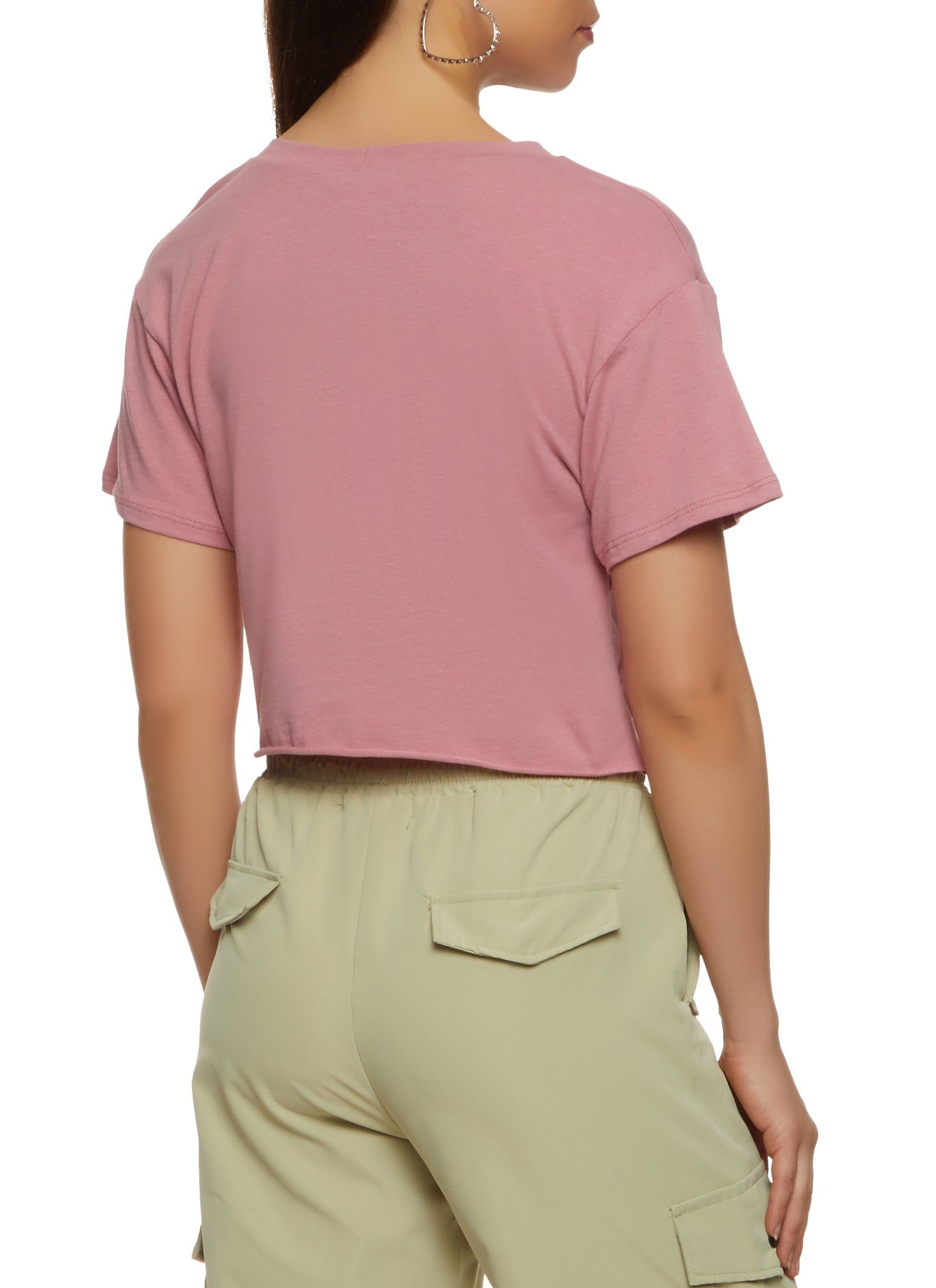 Rhinestone Kiss Cropped T Shirt sold by Rainbow product image thumbnail 2