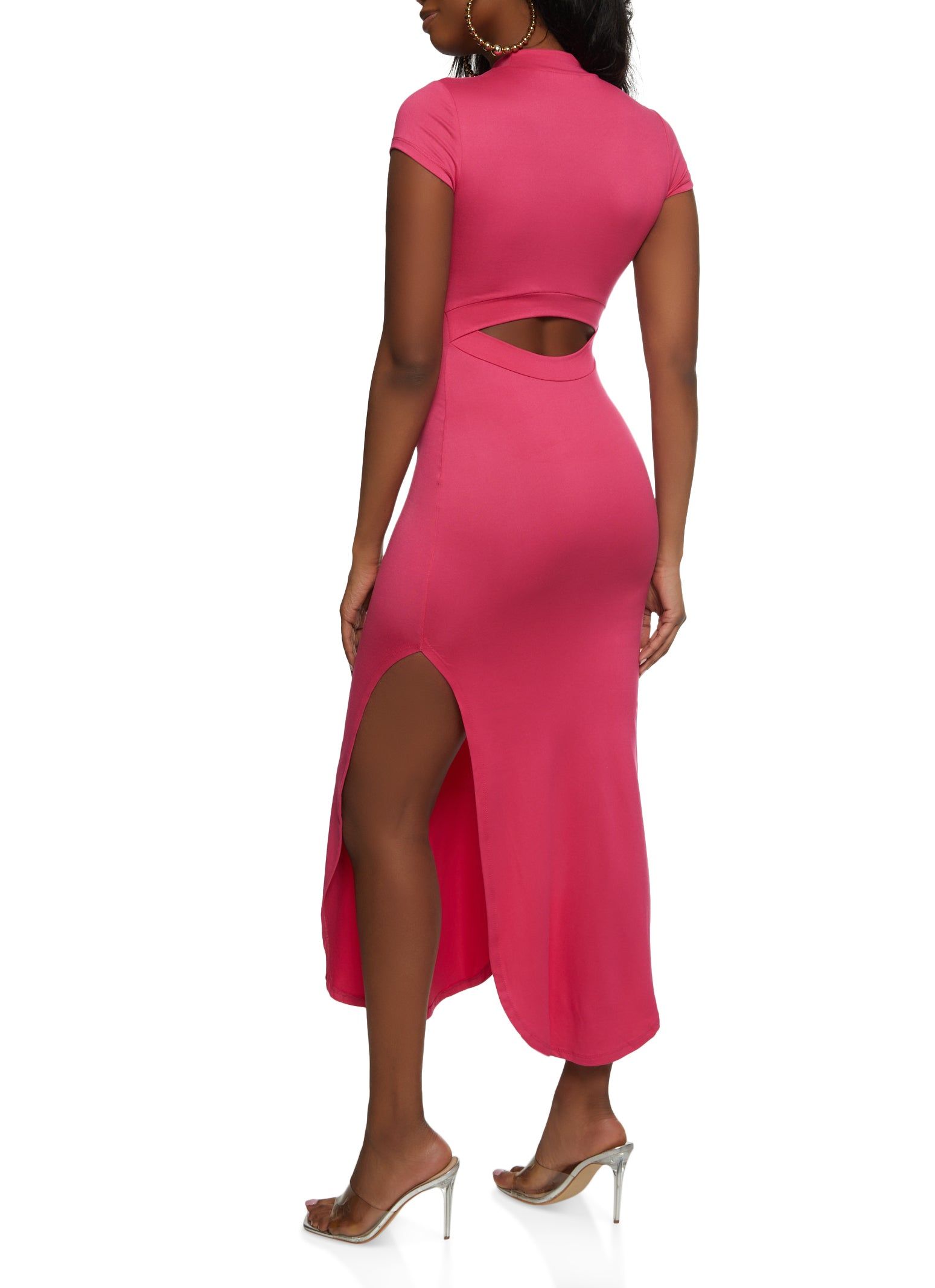 Cut Out Mock Neck Maxi Dress sold by Rainbow product image thumbnail 3