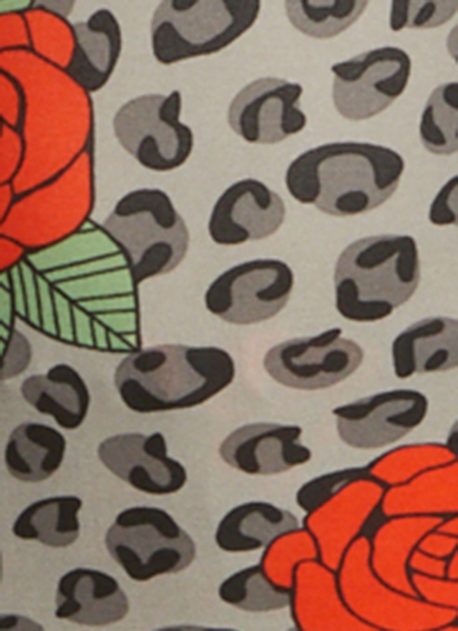 Leopard Floral Print Long Sleeve Pajama Top and Pants sold by Rainbow product image thumbnail 4