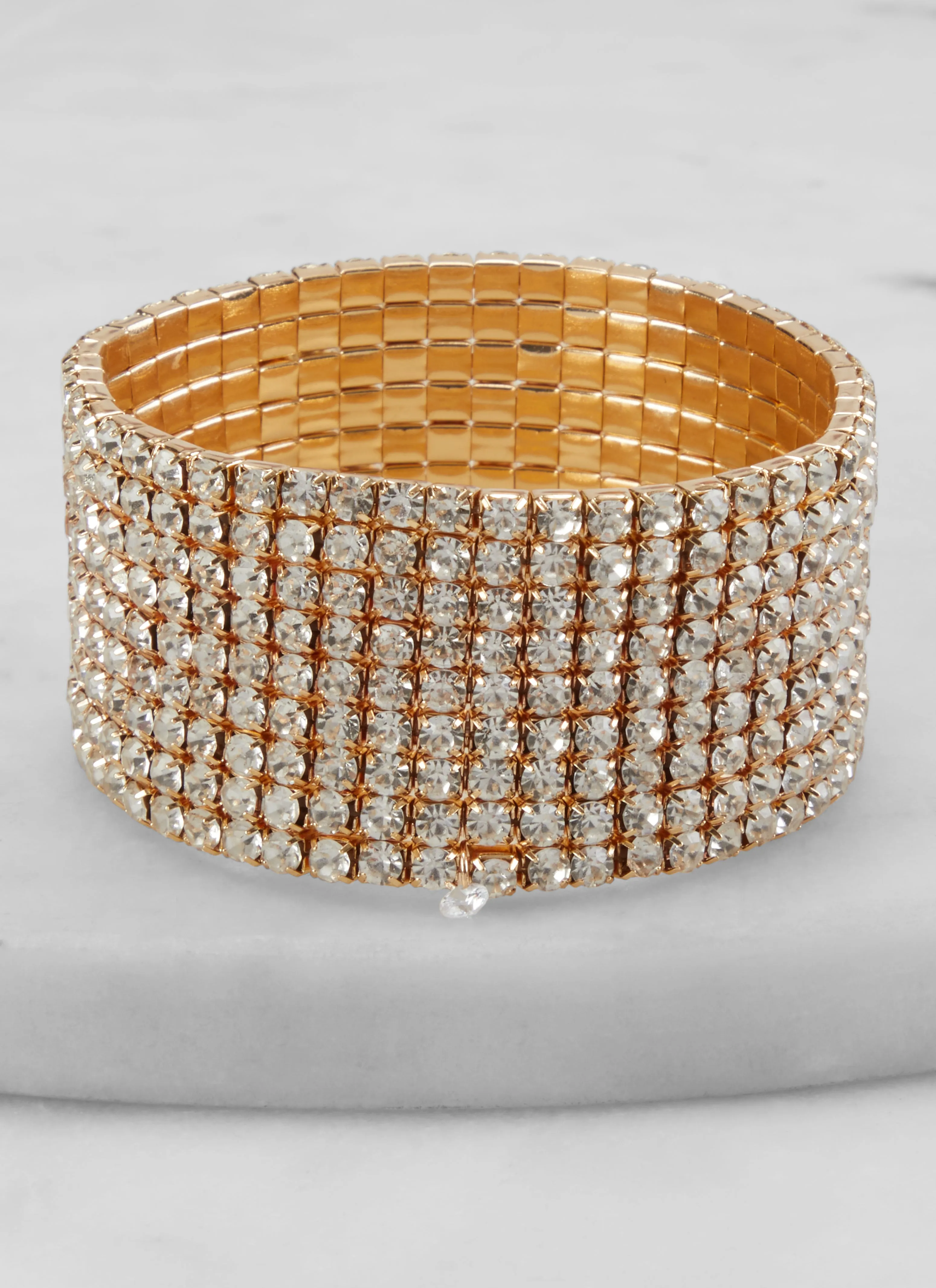Plus Size Rhinestone Stretch Bracelet sold by Rainbow product image thumbnail 2