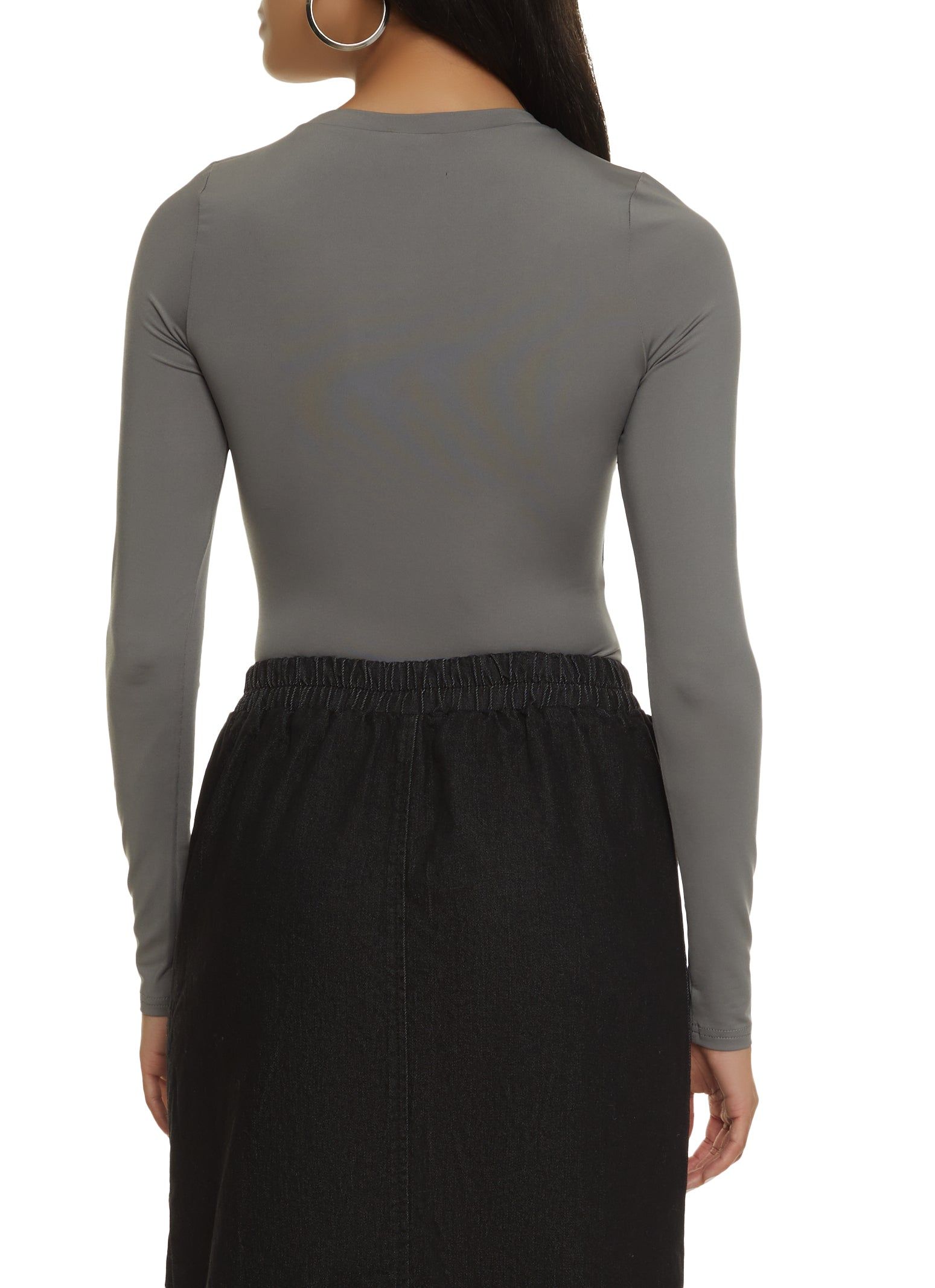 Basic Solid Crew Neck Bodysuit sold by Rainbow product image thumbnail 3