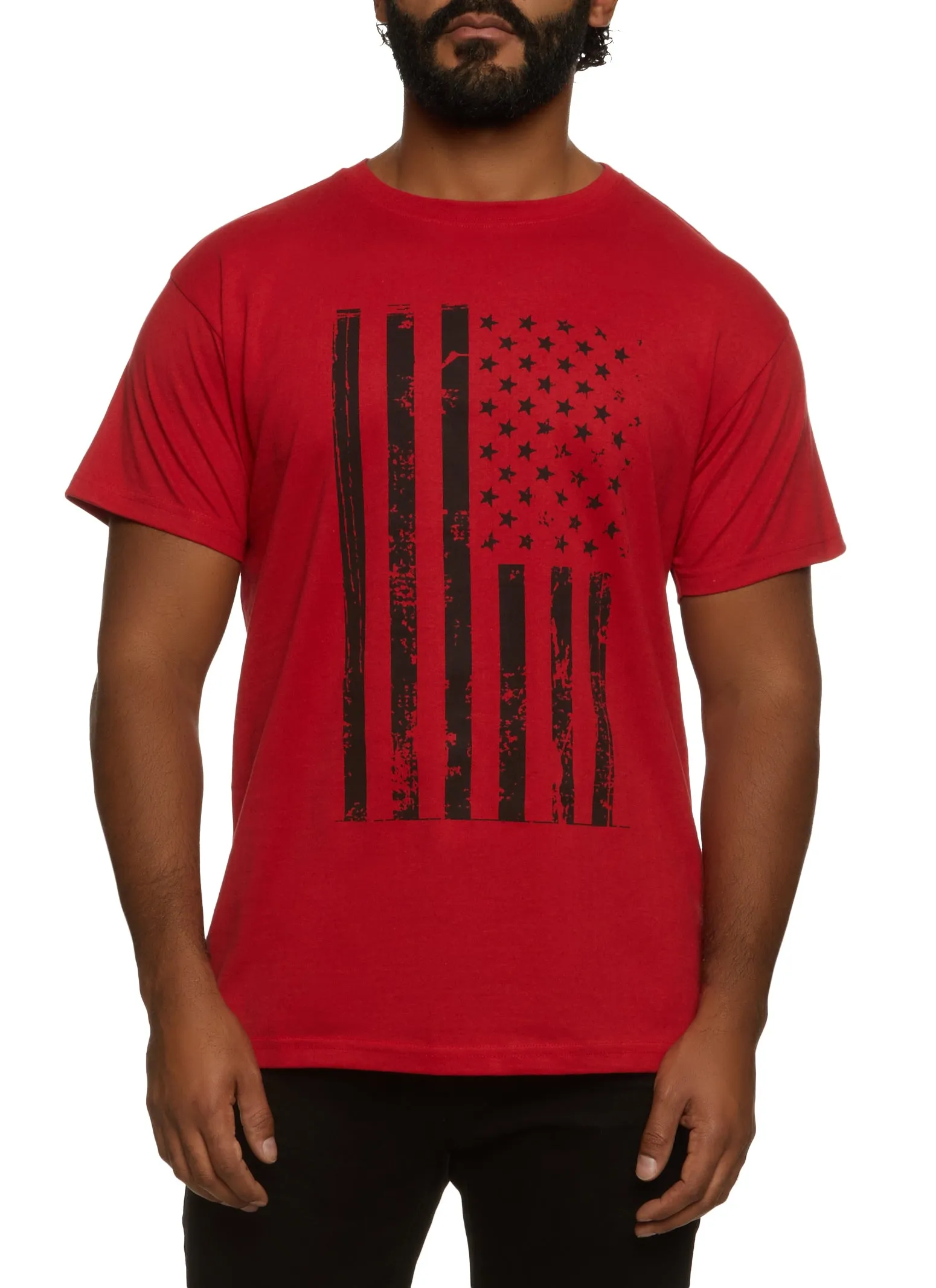 Mens American Flag Graphic T Shirt sold by Rainbow