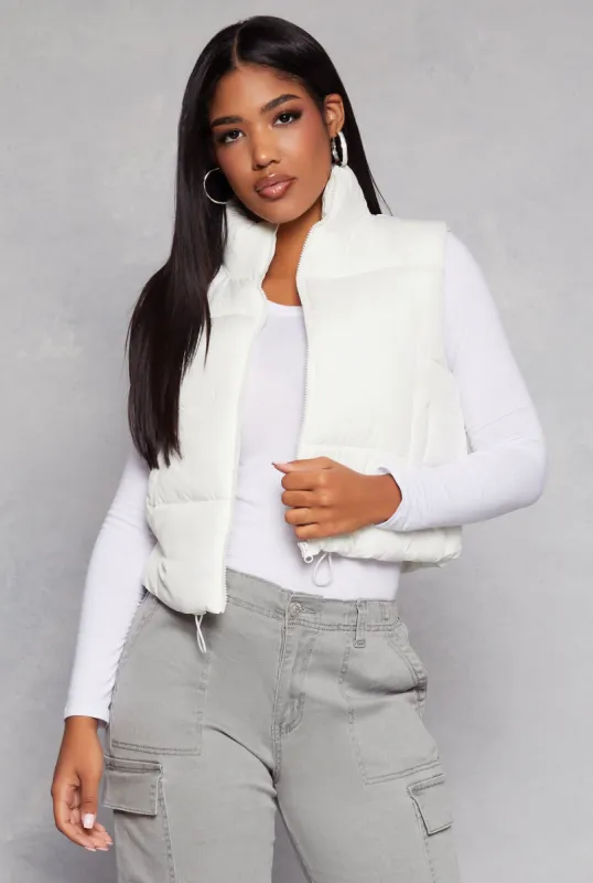 Almost Famous Zip Front Puffer Vest sold by Rainbow