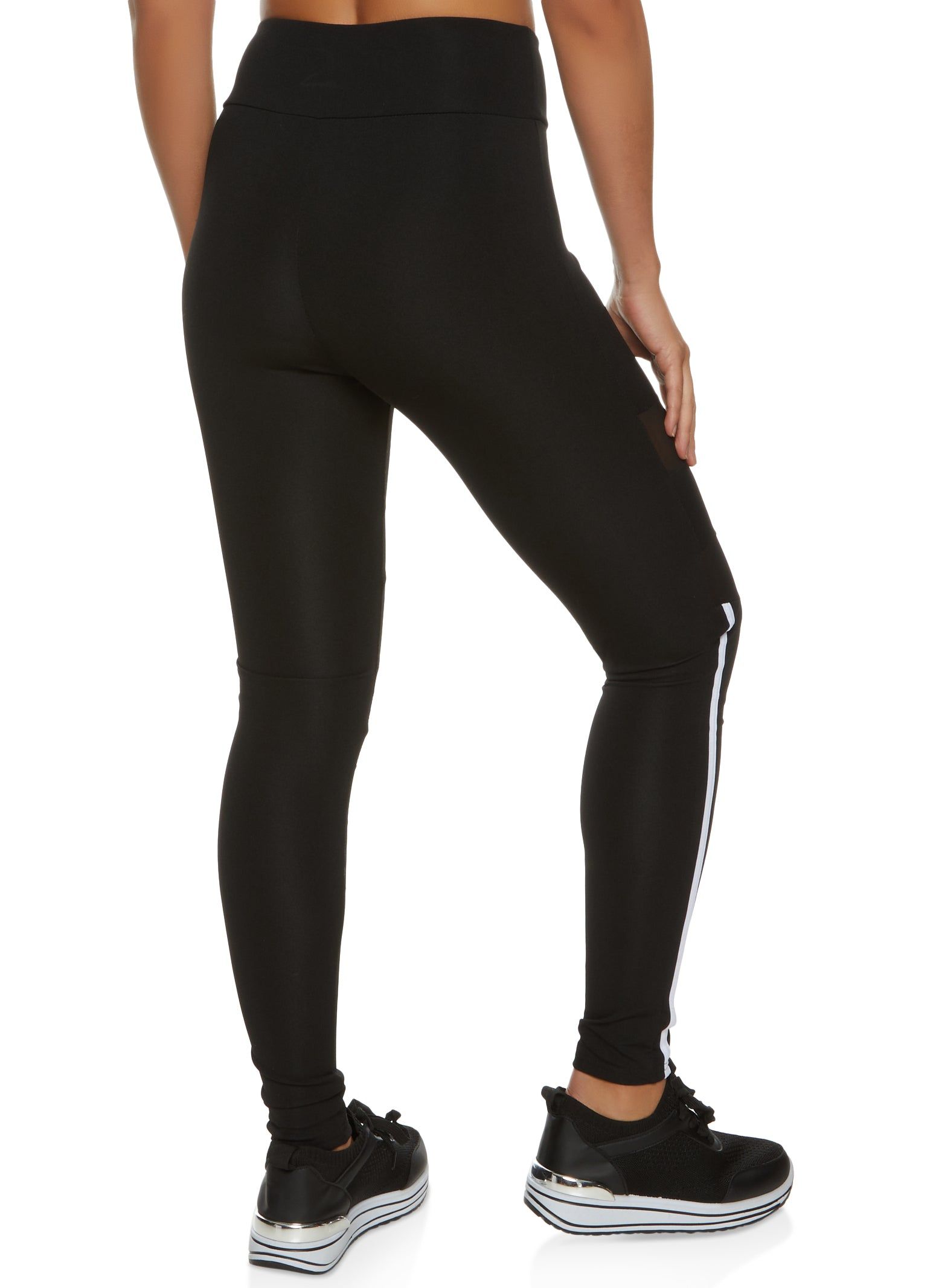 High Waist Mesh Detail Leggings sold by Rainbow product image thumbnail 2