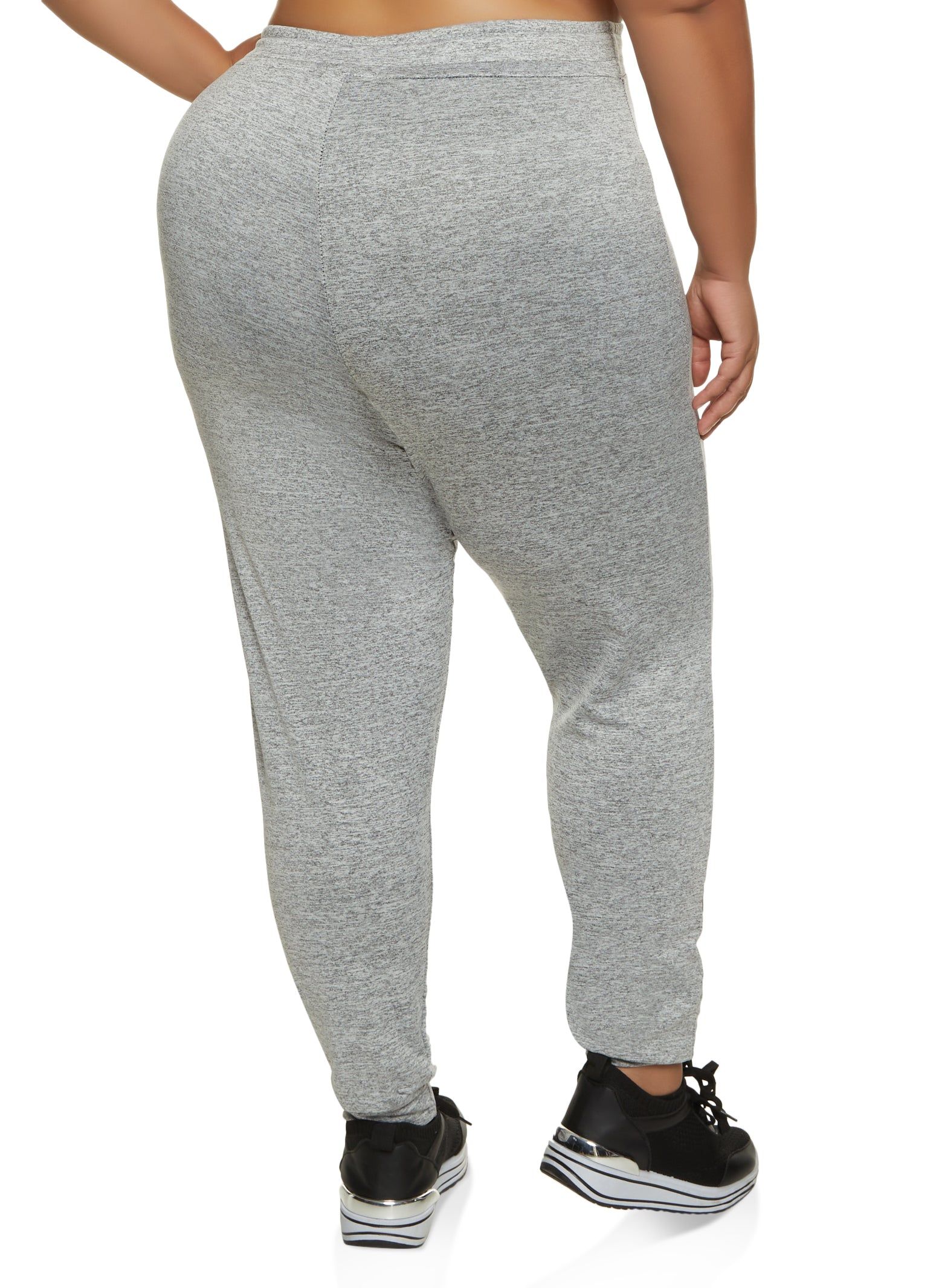 Plus Size Varsity Stripe Detail High Waist Joggers sold by Rainbow product image thumbnail 2