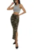 Camo Cargo Pocket Maxi Skirt sold by Rainbow