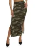 Camo Cargo Pocket Maxi Skirt sold by Rainbow