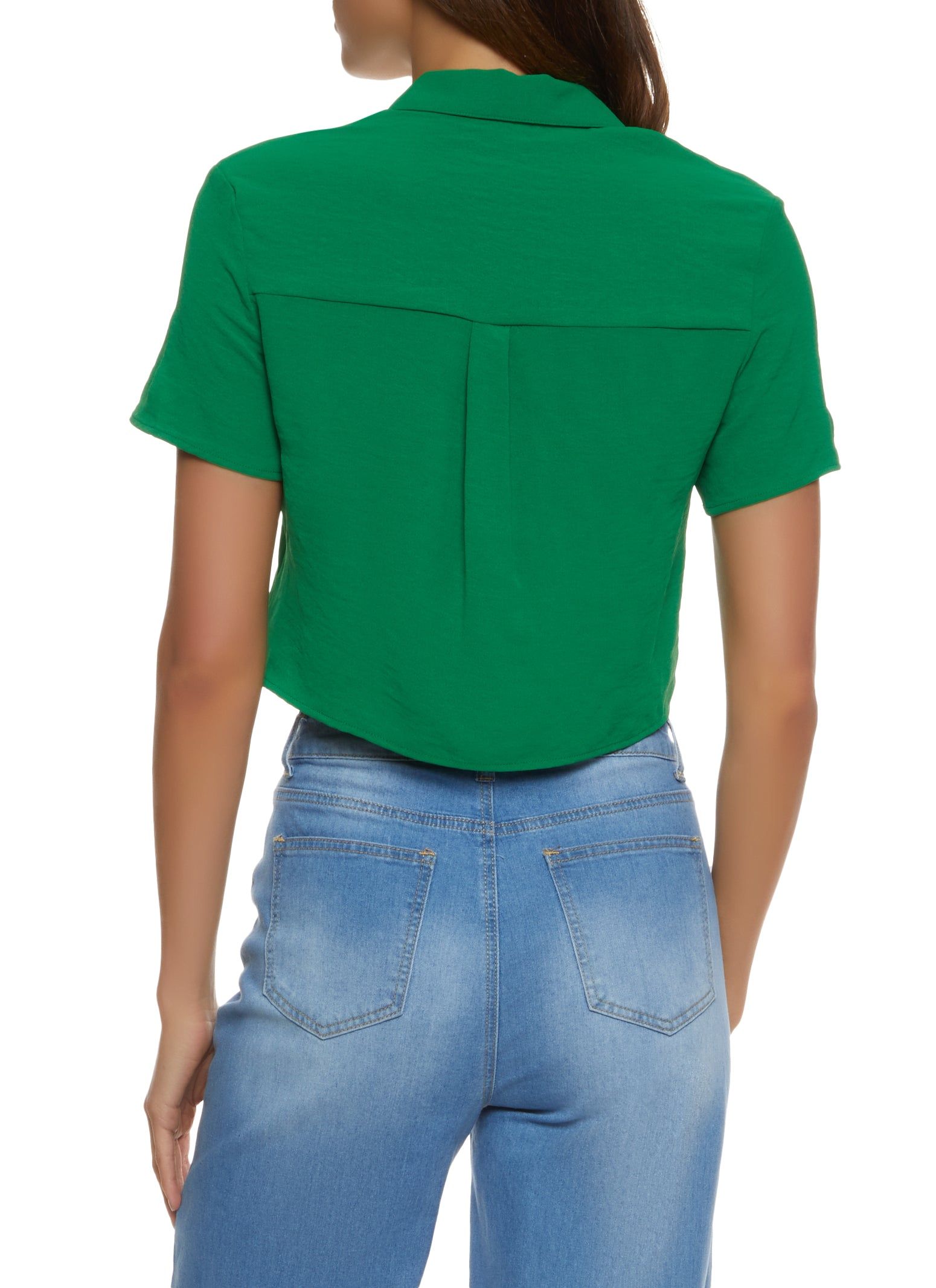 Short Sleeve Cropped Shirt sold by Rainbow product image thumbnail 2