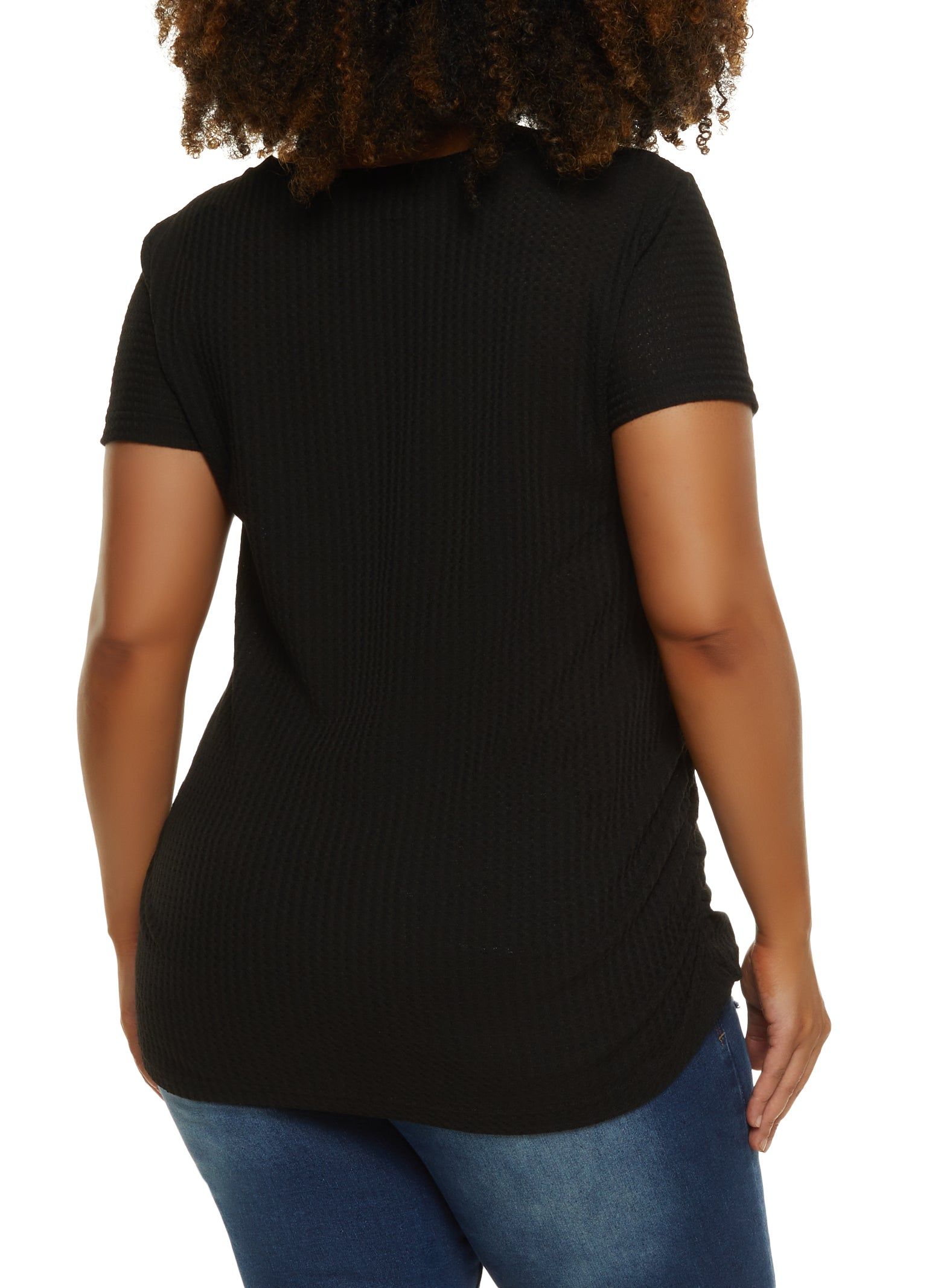 Plus Size Rhinestone Sassy Patch Graphic Tee sold by Rainbow product image thumbnail 2